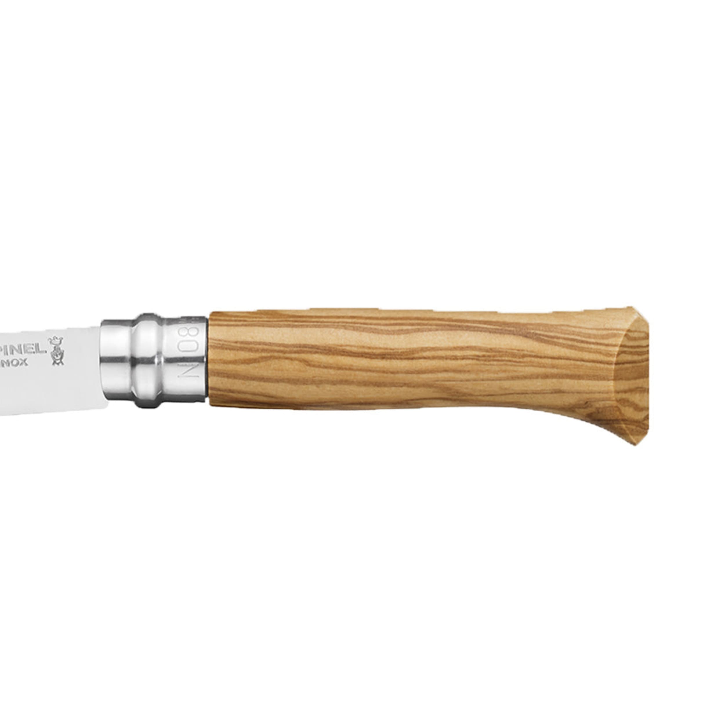 Opinel No.08 Stainless Steel Folding Knife & Sheath Olive