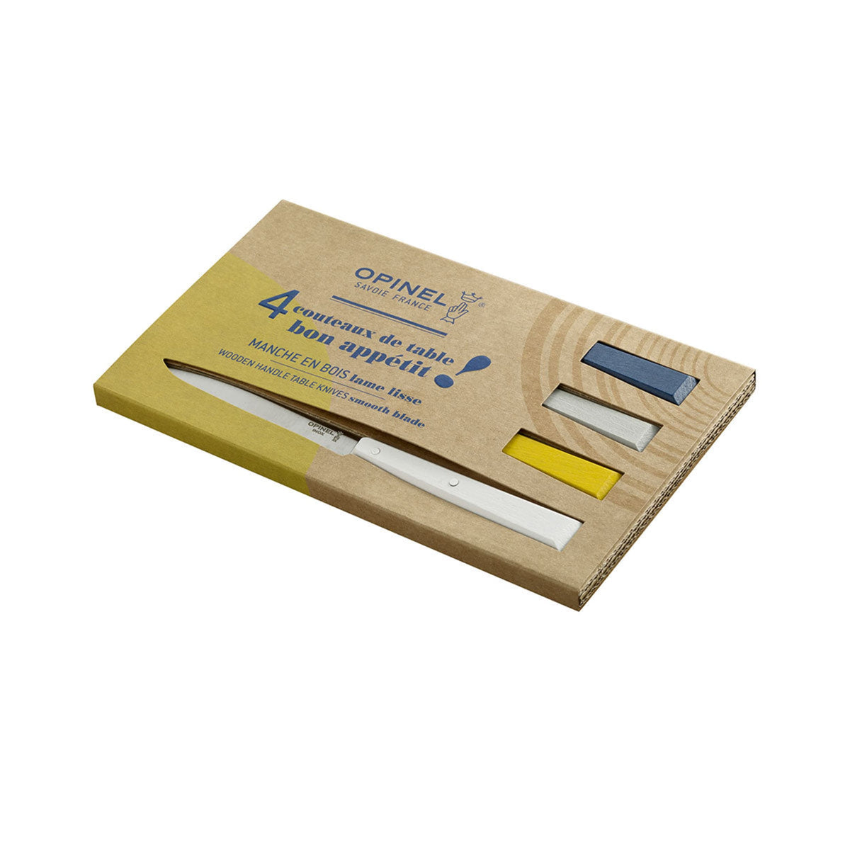 Opinel Bon Appétit No.125 Table Knife 4 Piece Set Celeste