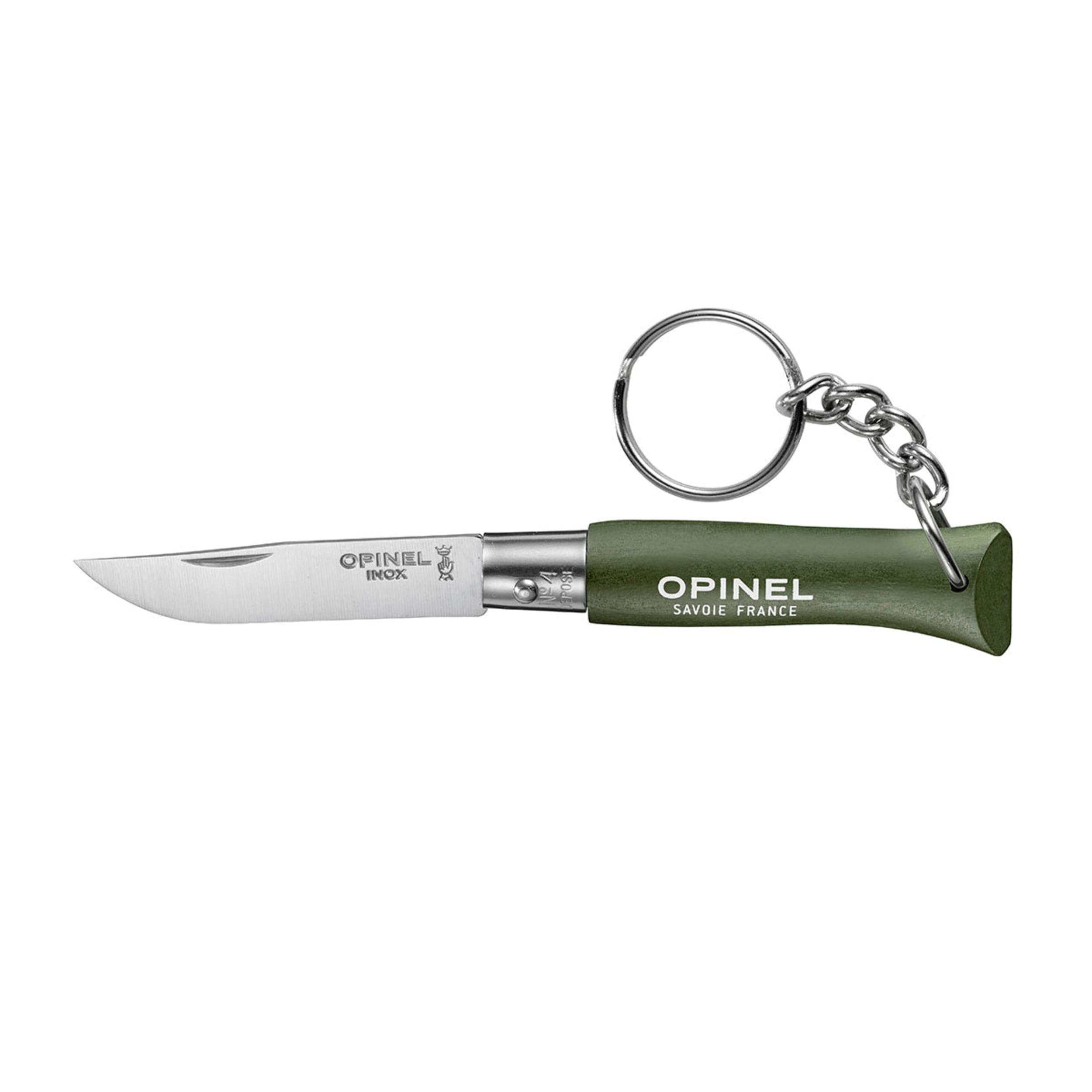 Opinel No.04 Stainless Steel Keyring Knife Khaki