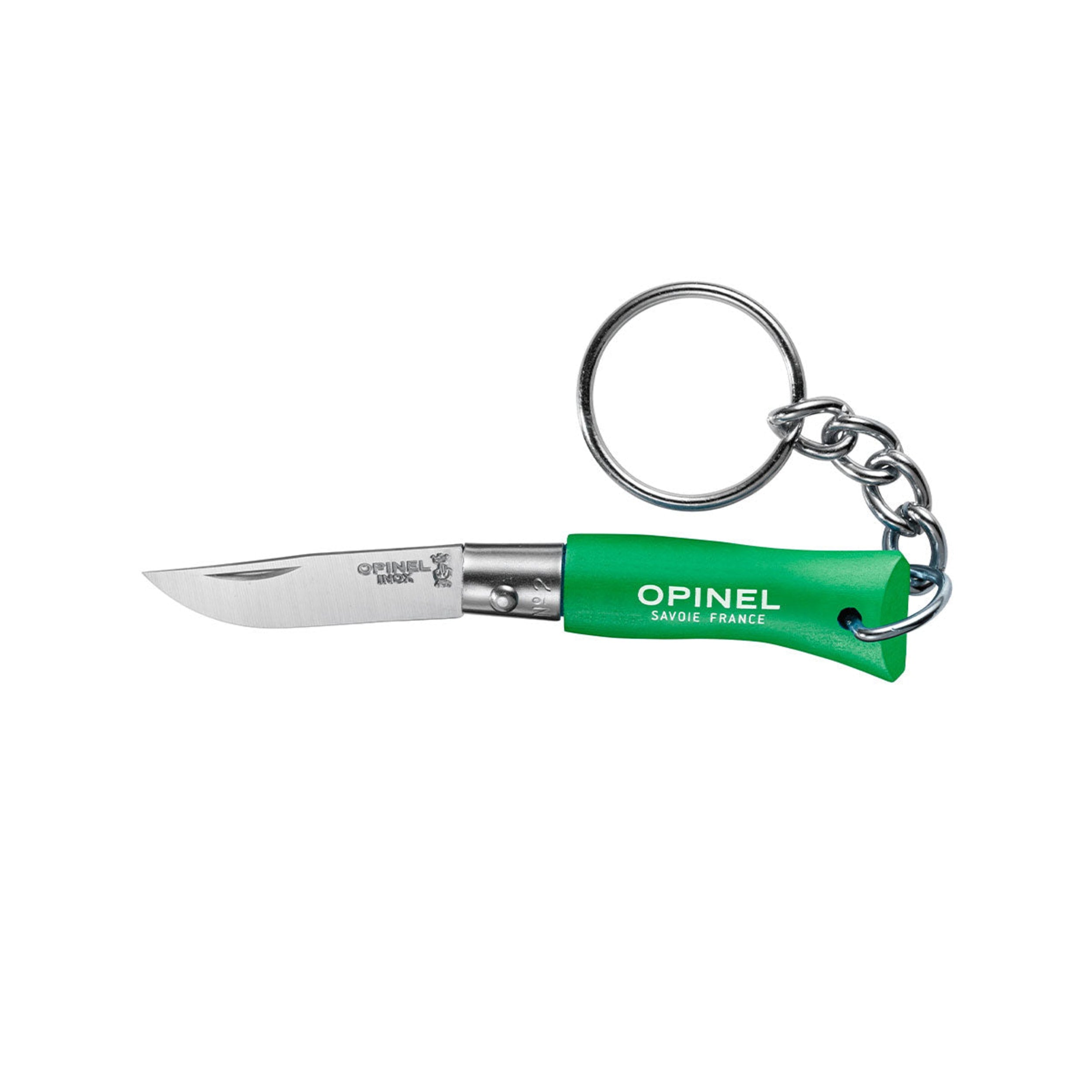 Opinel No.02 Stainless Steel Keyring Knife Green