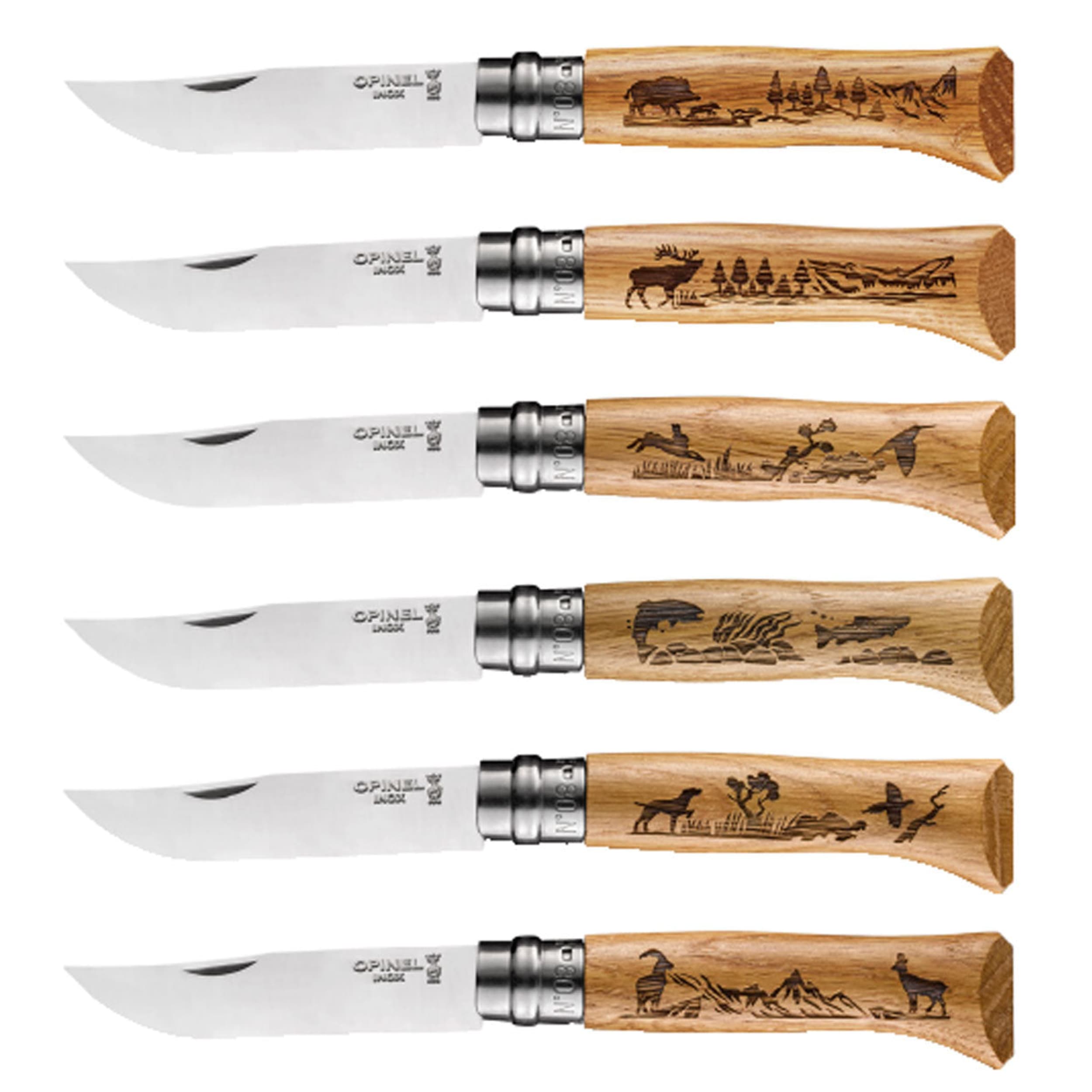 Opinel No.08 Animalia Limited Edition 6 Piece Set