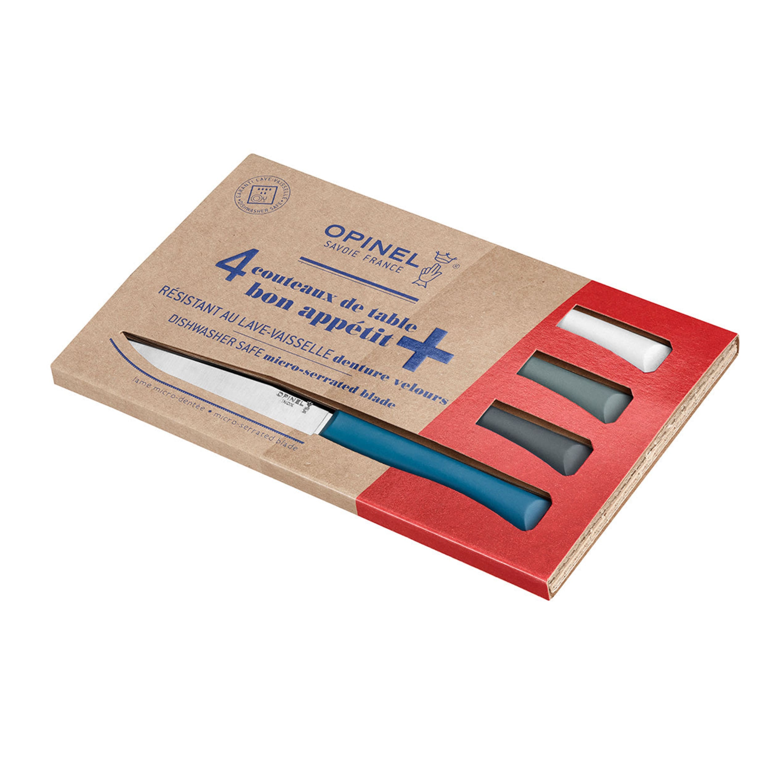 Opinel Bon Appétit Plus No.125 Table Knife 4 Piece Set Storm