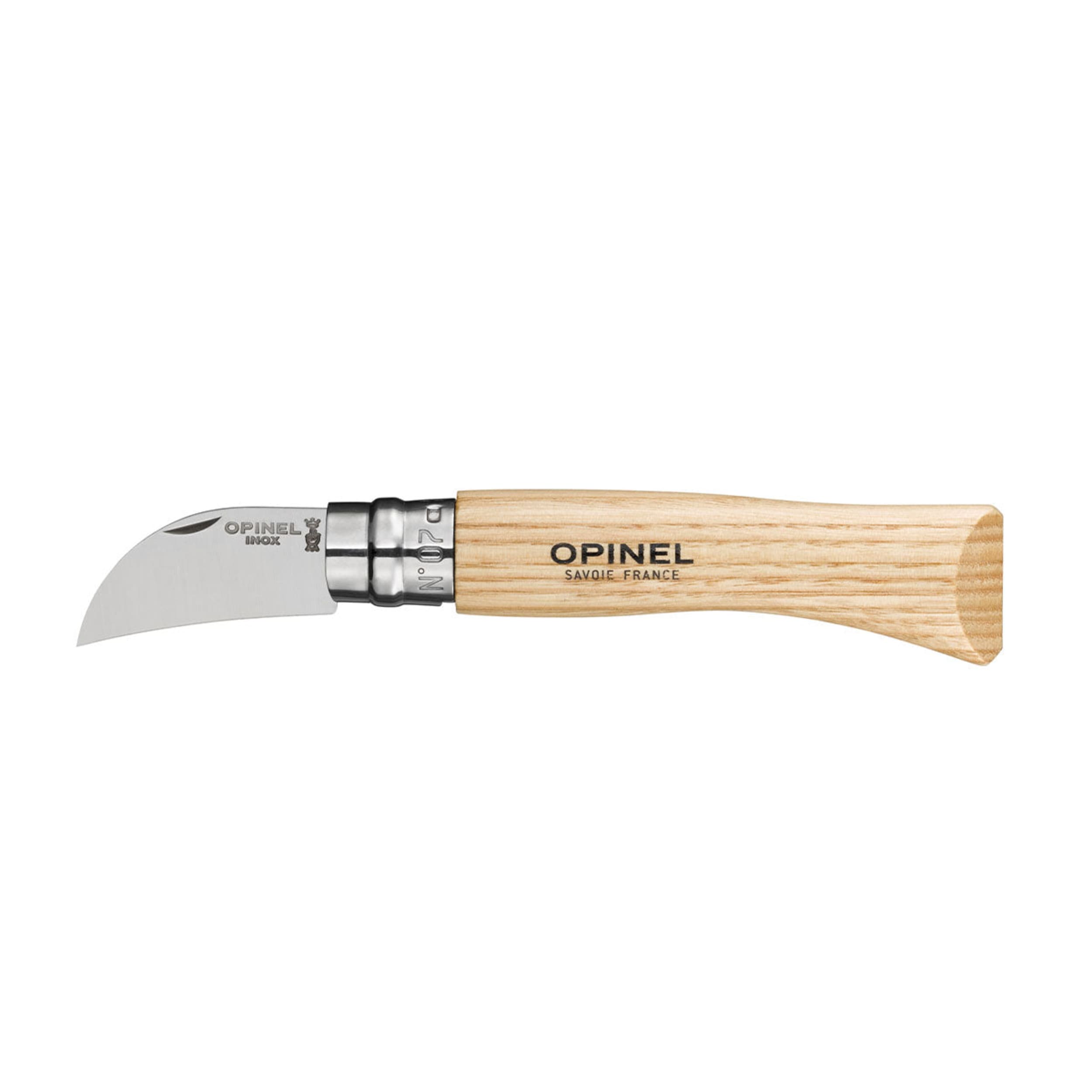 Opinel No.07 Chestnut Garlic & Pit Folding Knife Beech