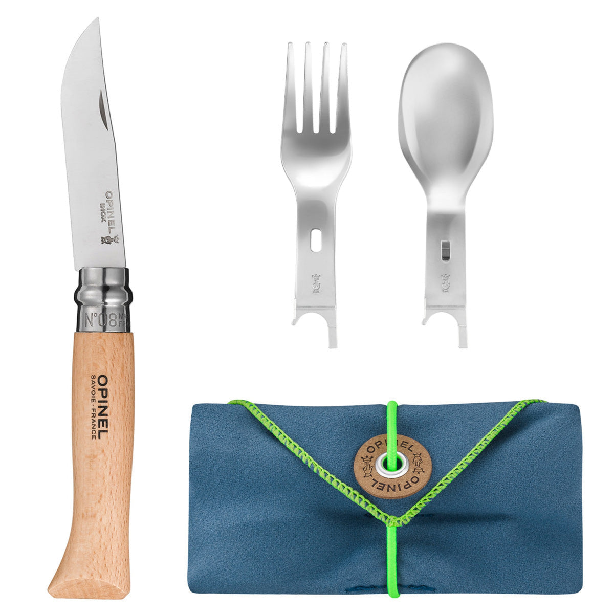 Opinel Picnic Plus Cutlery 4 Piece Set (Box)