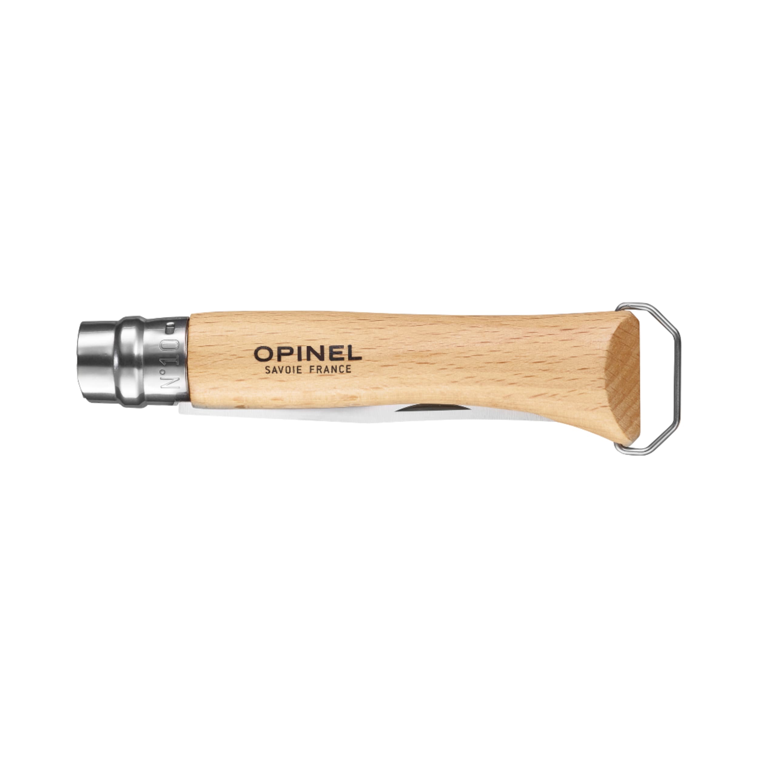Opinel No.10 Corkscrew & Bottle Opener Folding Knife Beech