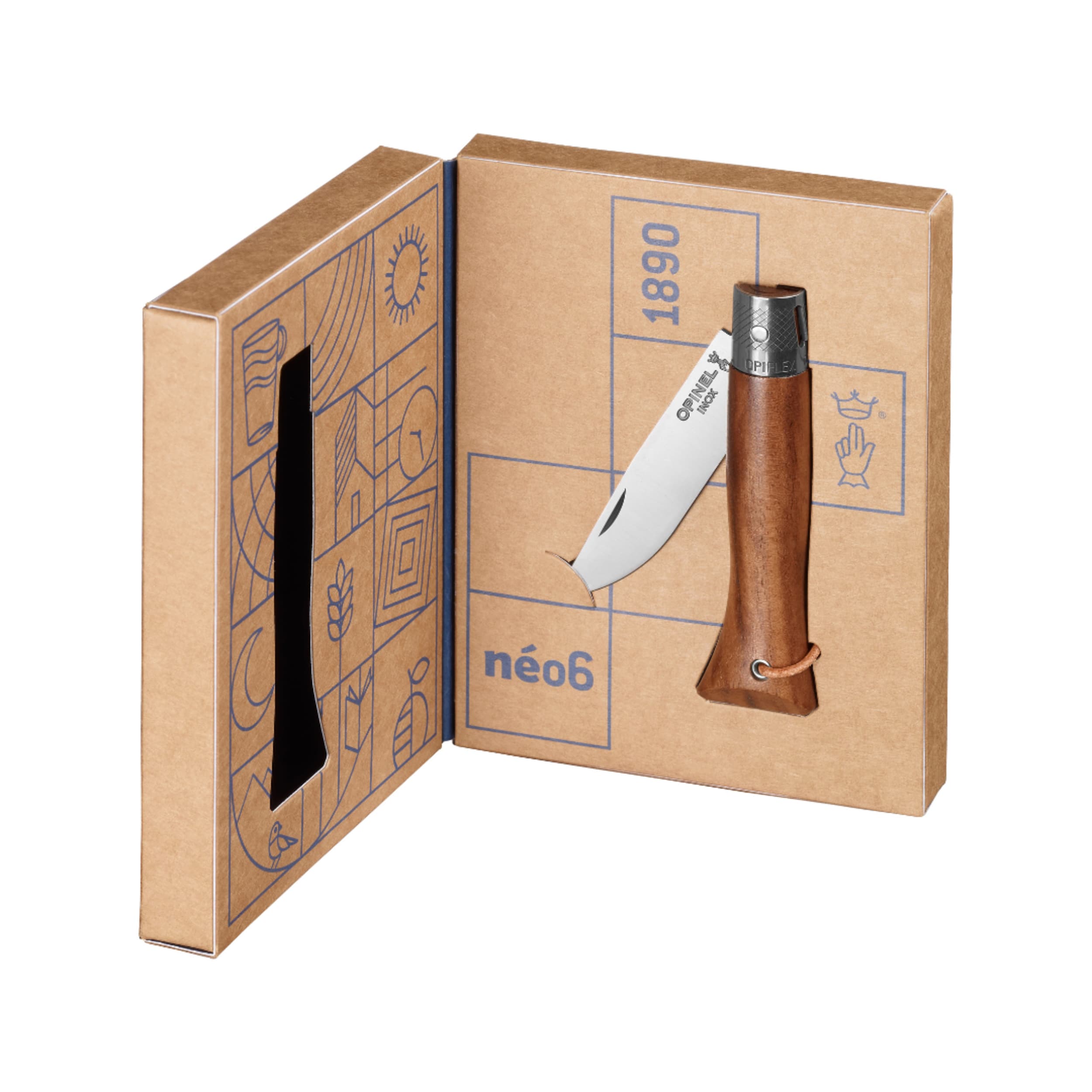Opinel Néo6 Folding Knife Black Walnut