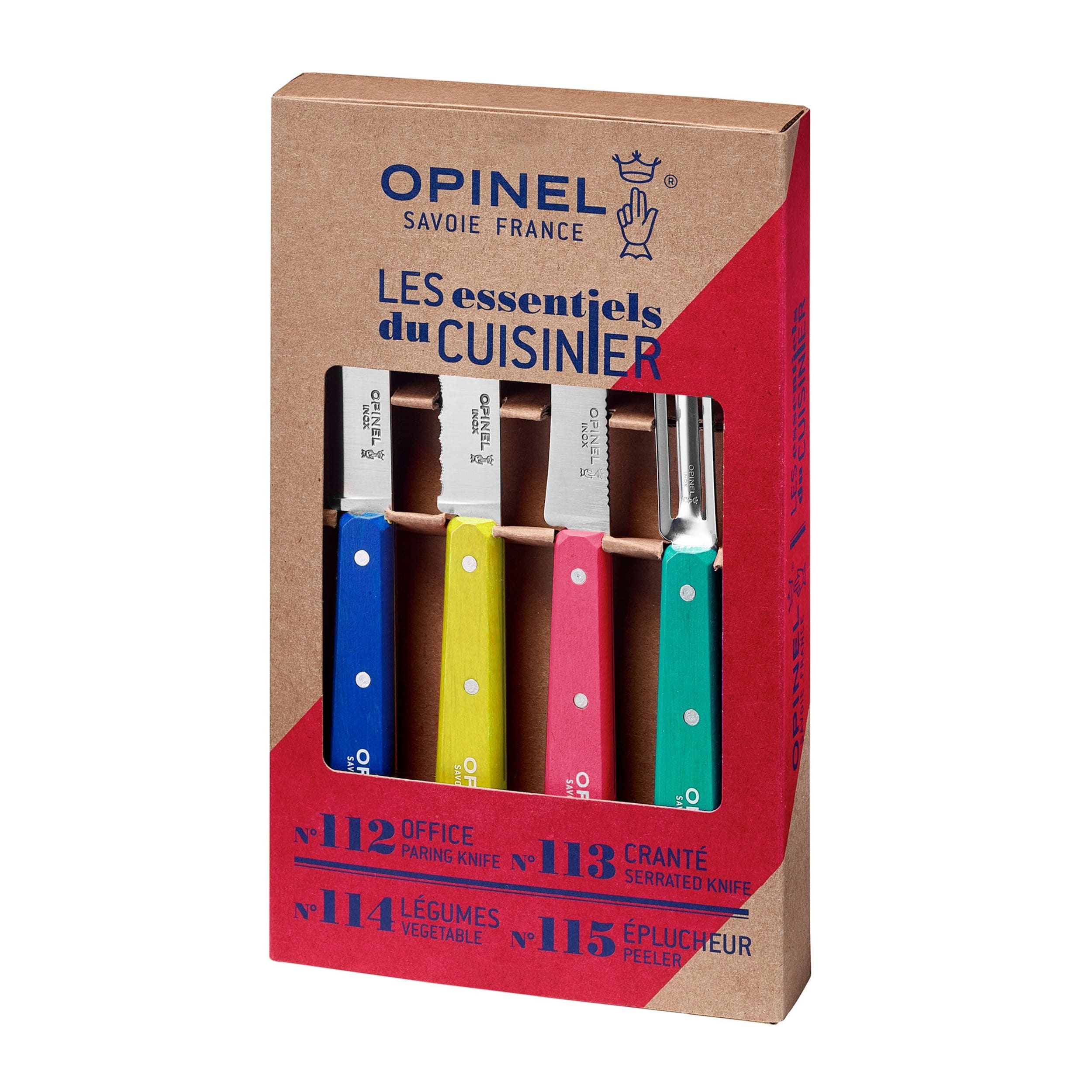 Opinel Les Essentiels Pop 80 Kitchen Utility 4 Piece Set