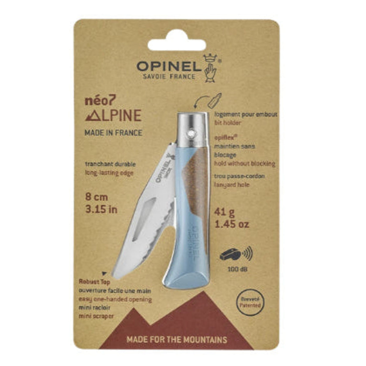 Opinel Néo7 Alpine Multi-Function Folding Knife Glacier Blue
