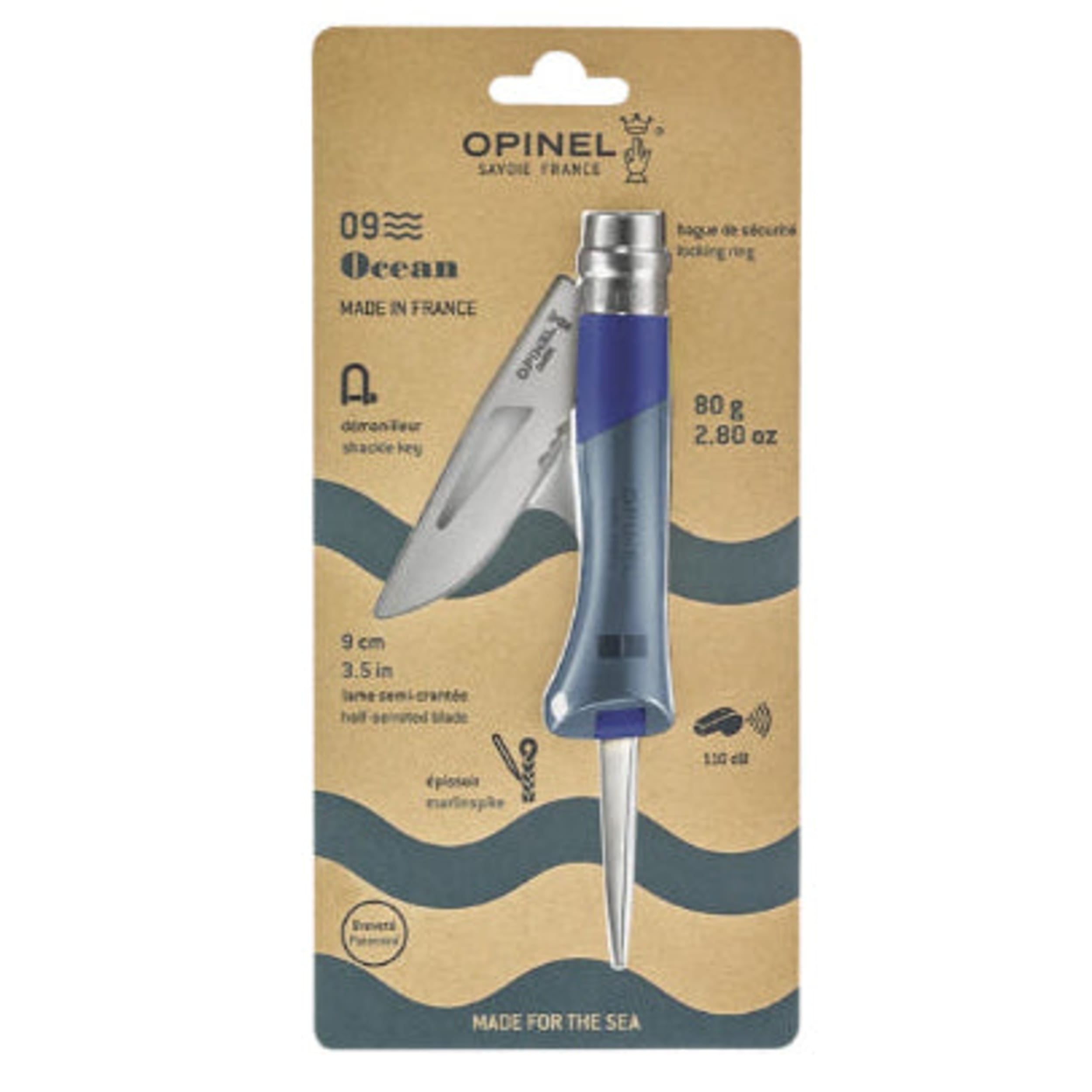 Opinel No.09 Ocean Multi-Function Folding Knife Blue