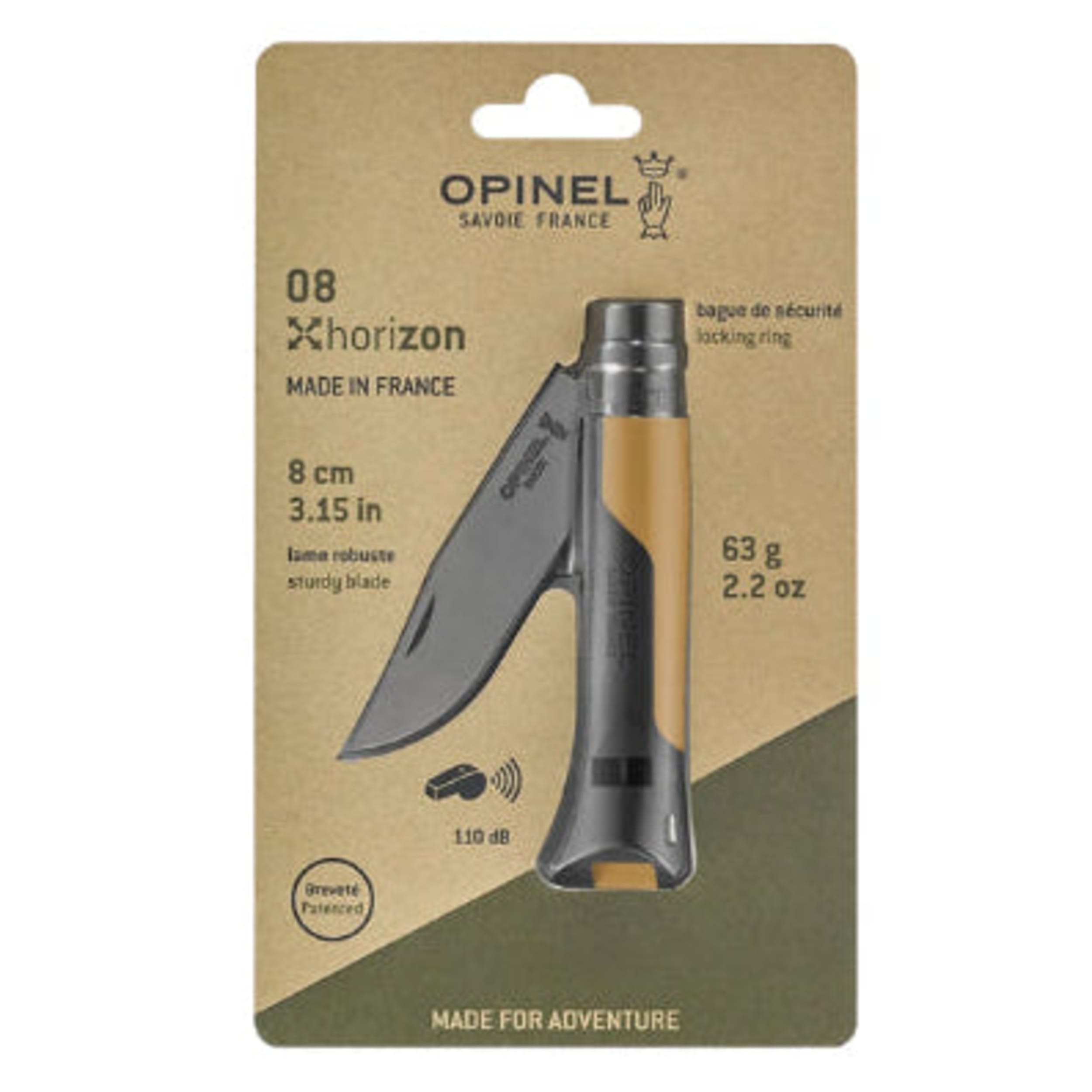 Opinel No.08 Horizon Multi-Function Folding Knife Moutarde