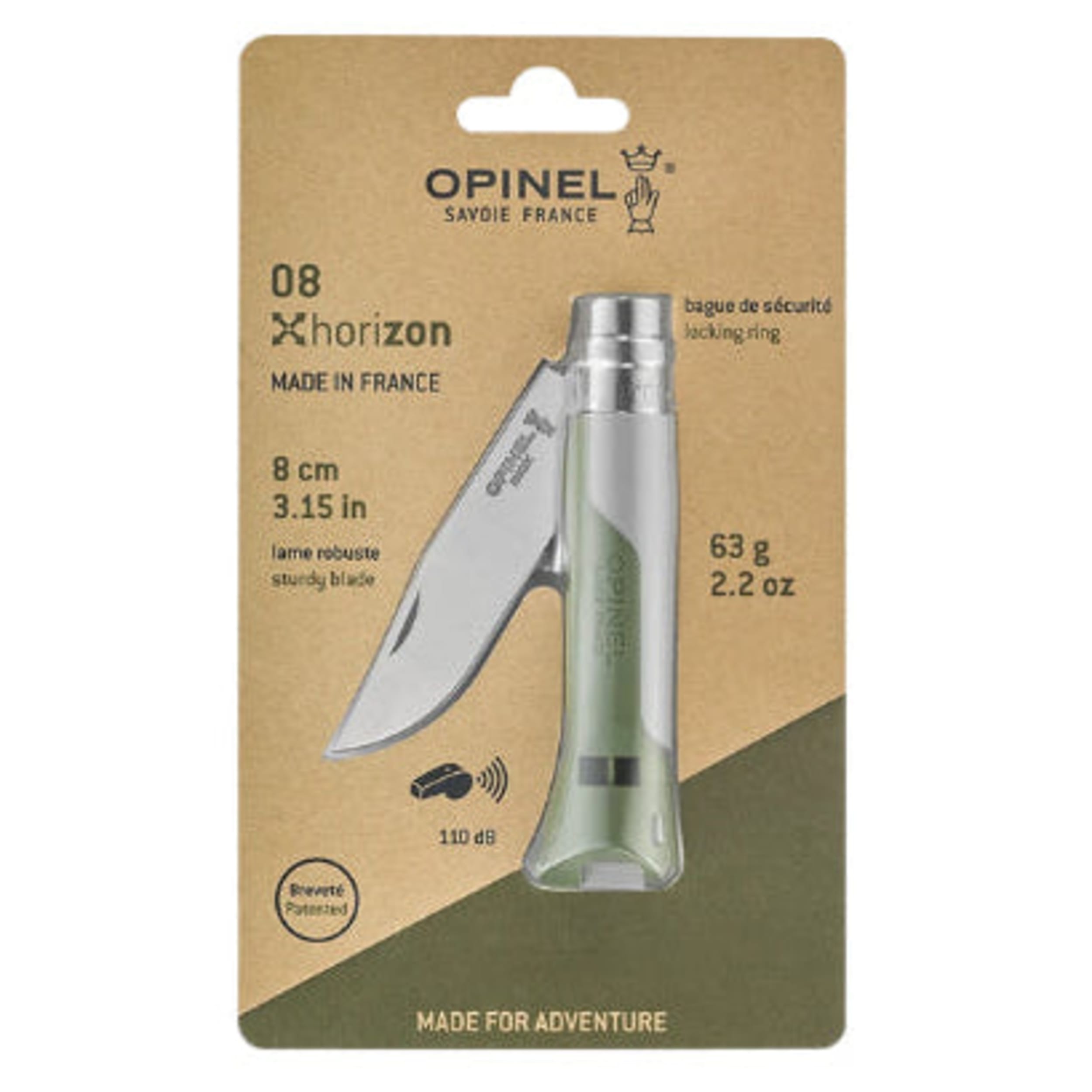 Opinel No.08 Horizon Multi-Function Folding Knife Kaki