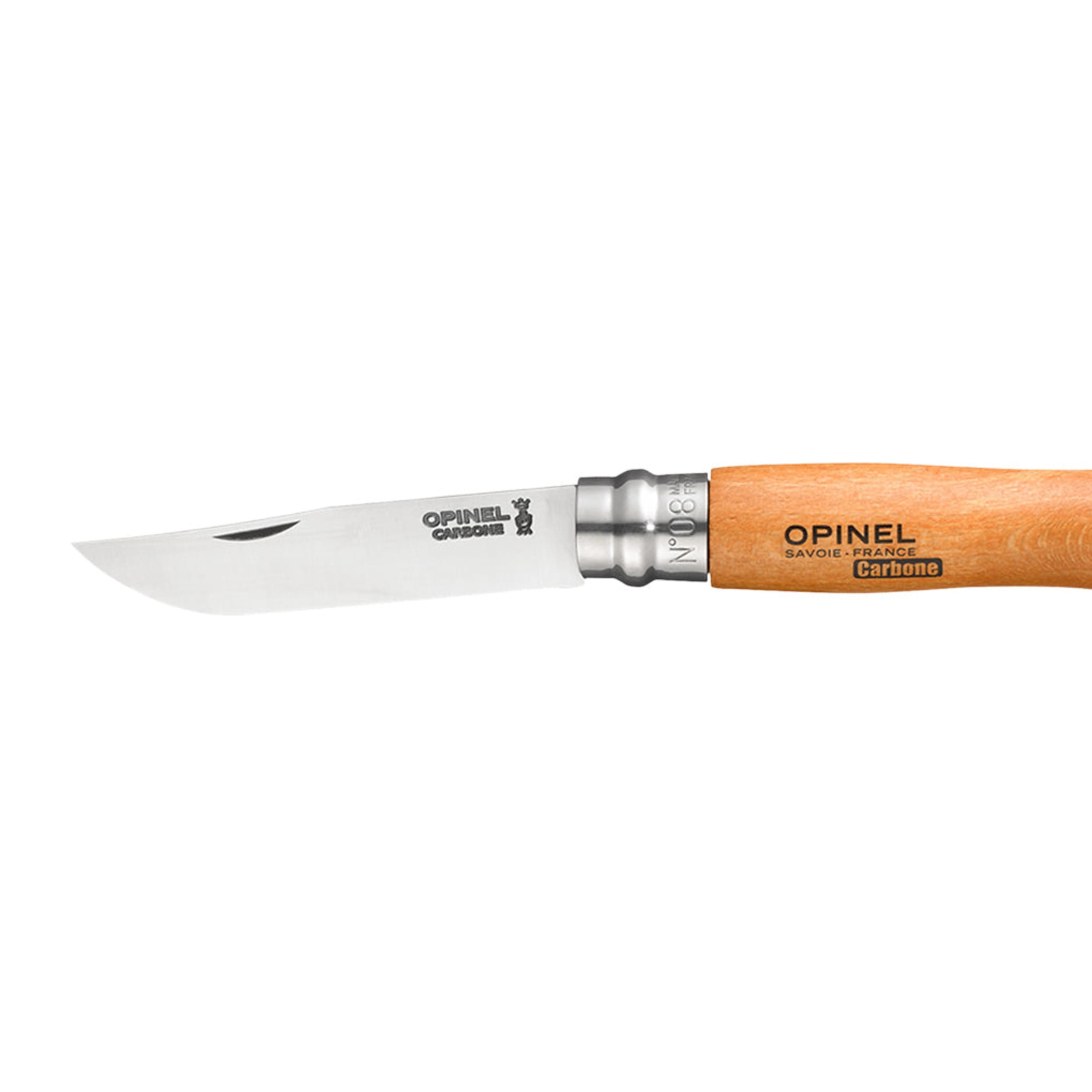 Opinel No.08 Carbon Steel Folding Knife & Sheath Beech