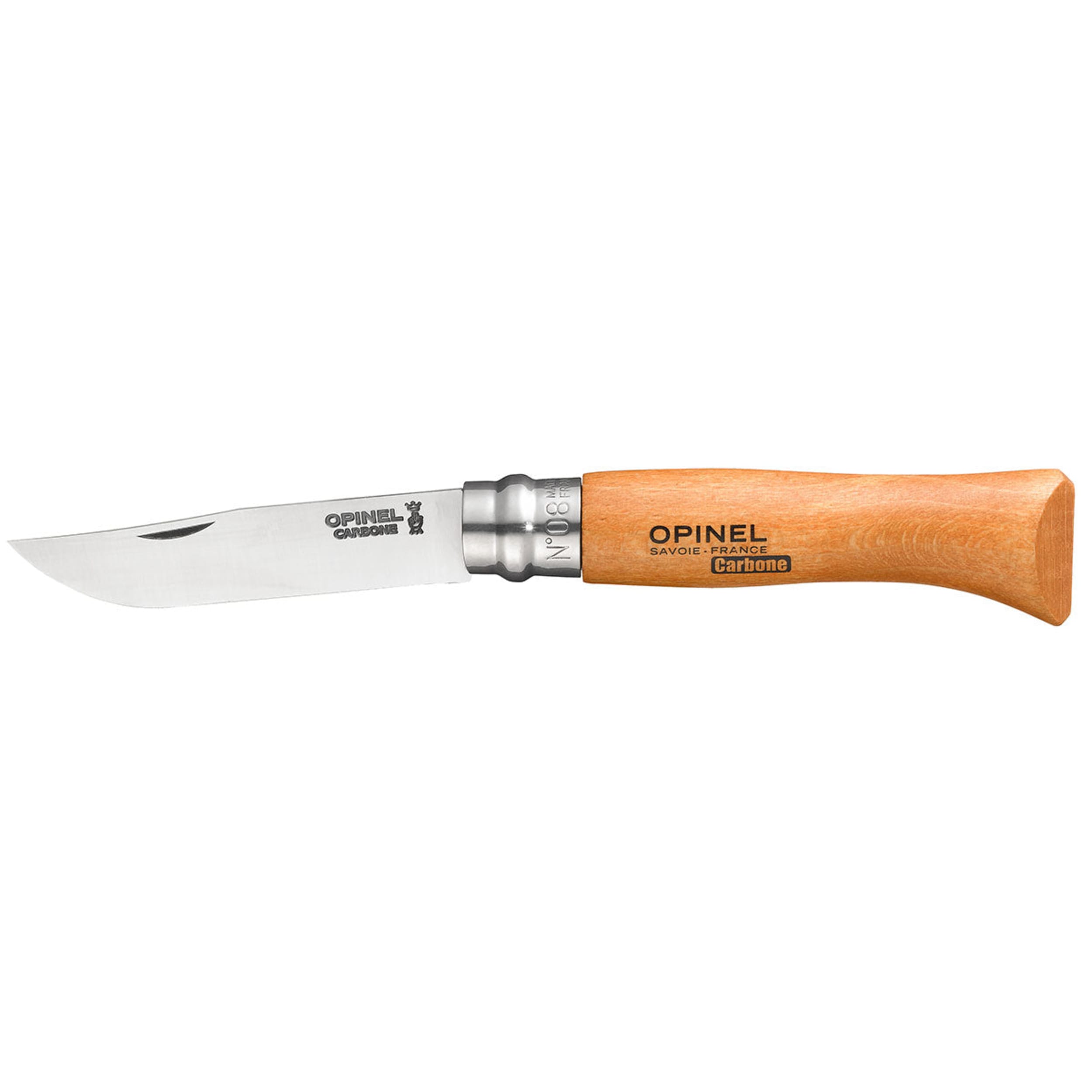 Opinel No.08 Carbon Steel Folding Knife Beech
