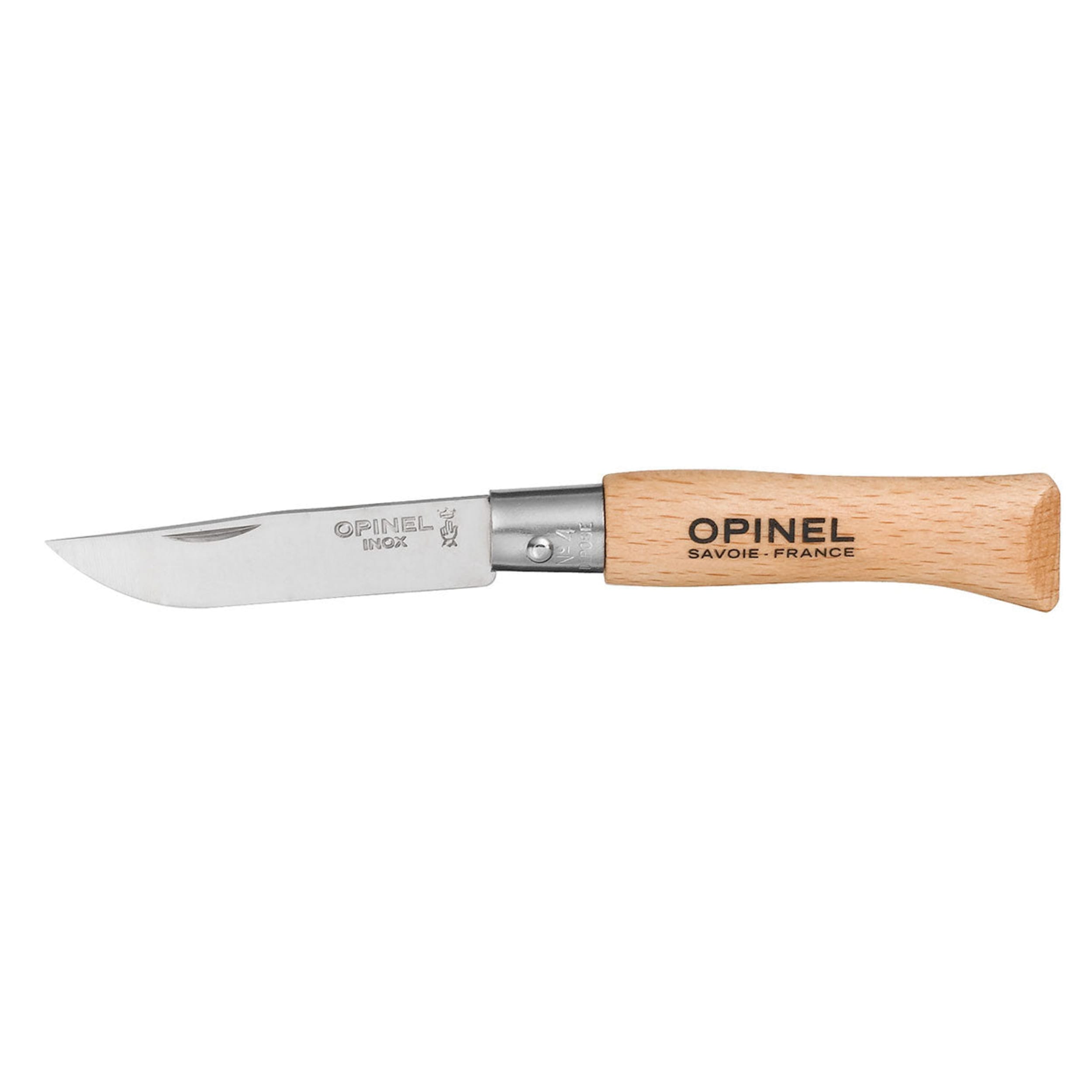 Opinel No.04 Stainless Steel Folding Knife Beech