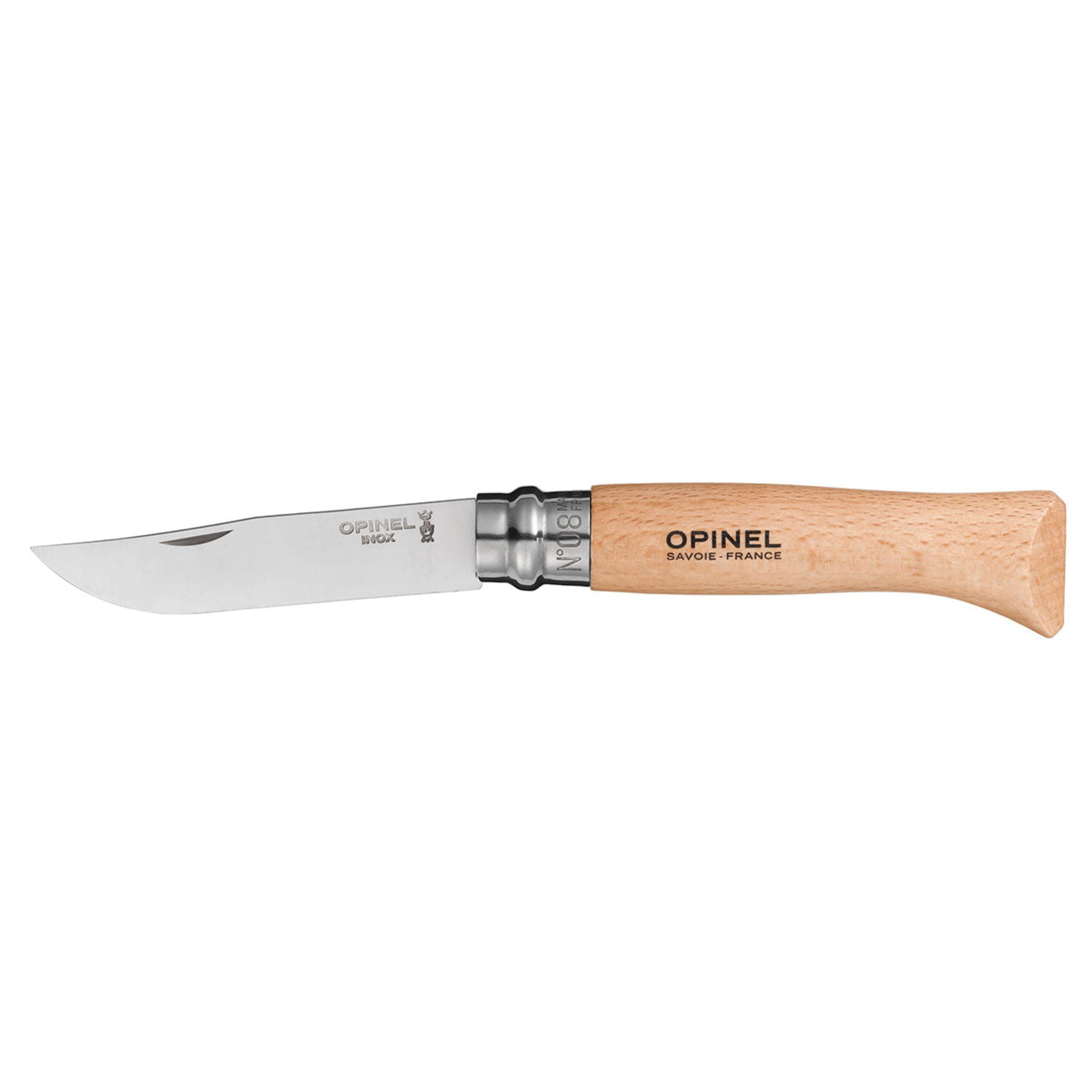 Opinel No.08 Stainless Steel Folding Knife Beech