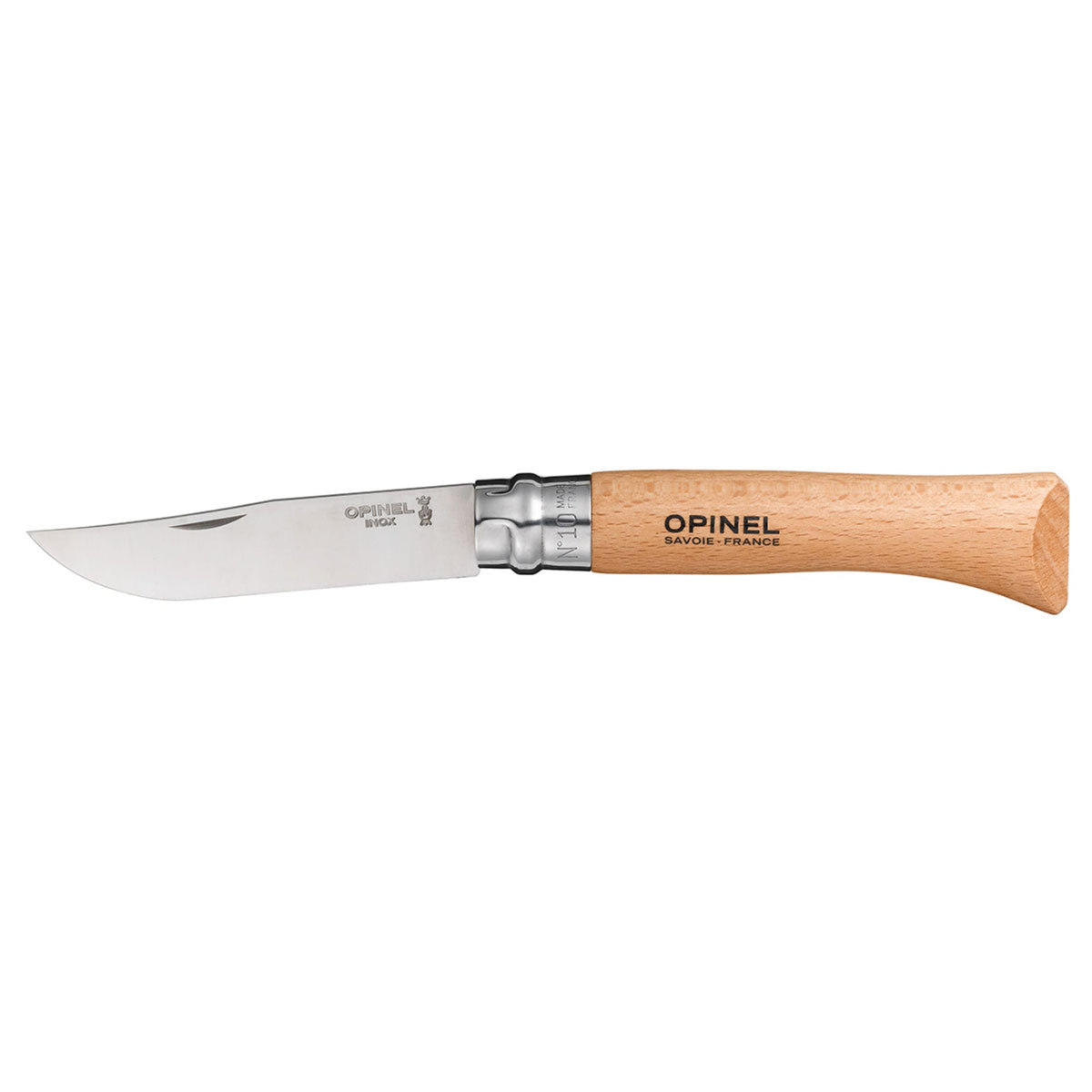 Opinel No.10 Stainless Steel Folding Knife Beech