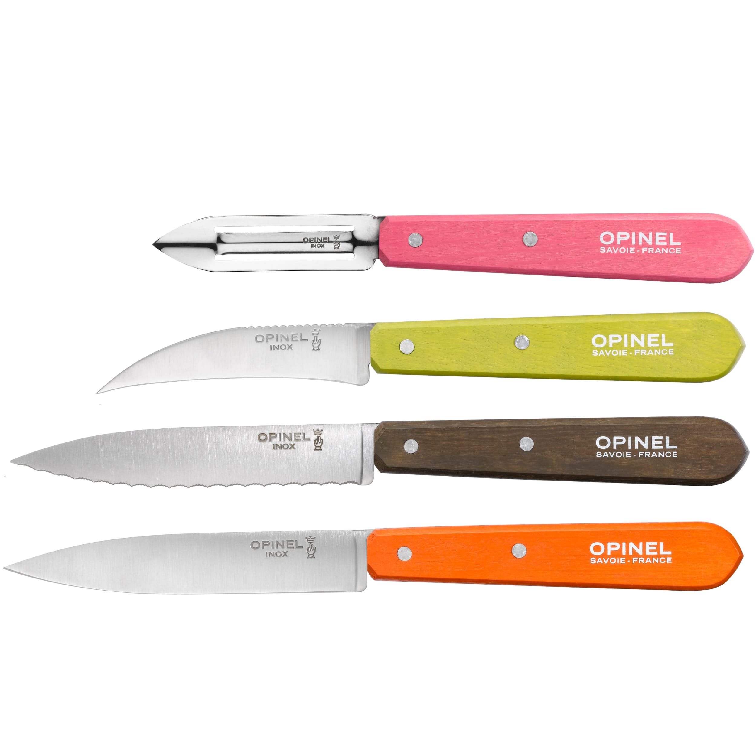 Opinel Les Essentiels Kitchen Utility 4 Piece Set Olive