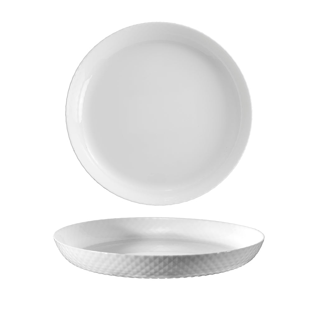 Wiltshire Diamond White Dinner Plate 25cm x 2.9cm