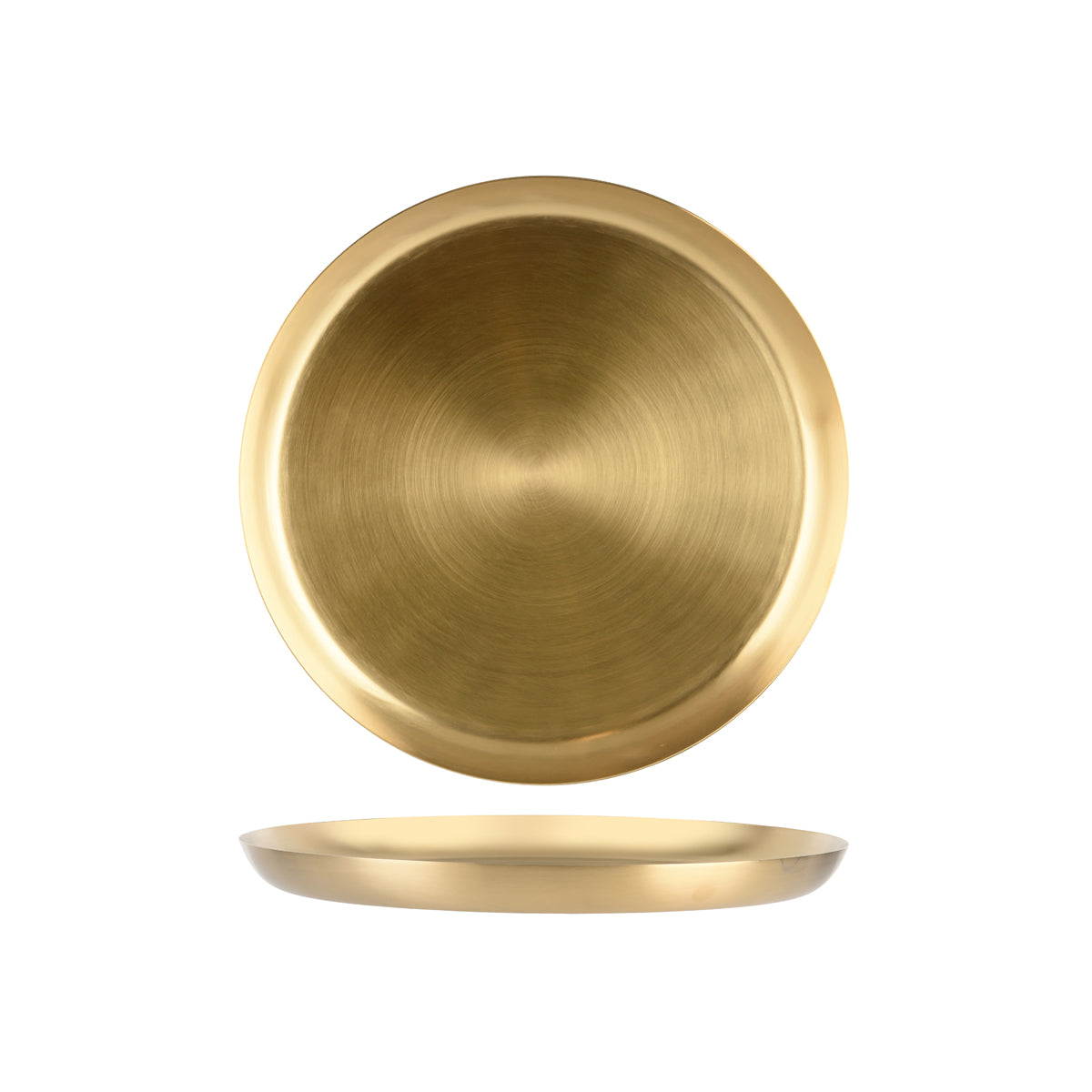 Zanzi Round Serving Tray Satin Brass 365x30mm