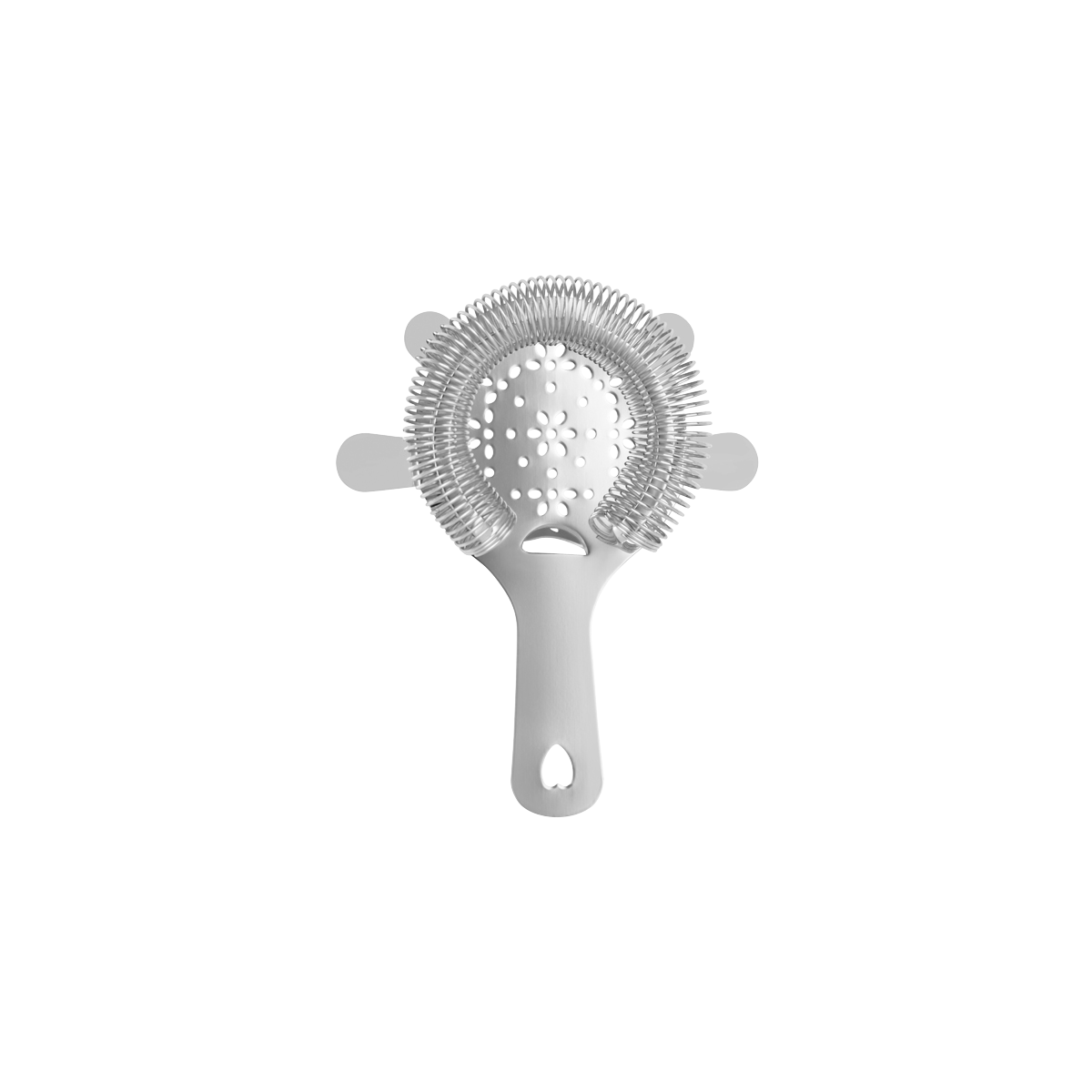 Zanzi 4 Prong Hawthorn Strainer with Flat Handle Stainless Steel