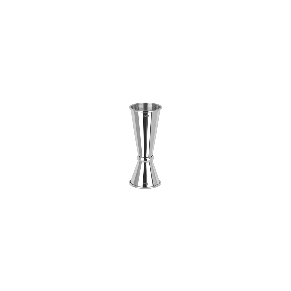 Zanzi Tokyo Jigger with Curled Edge 15-30ml Stainless Steel