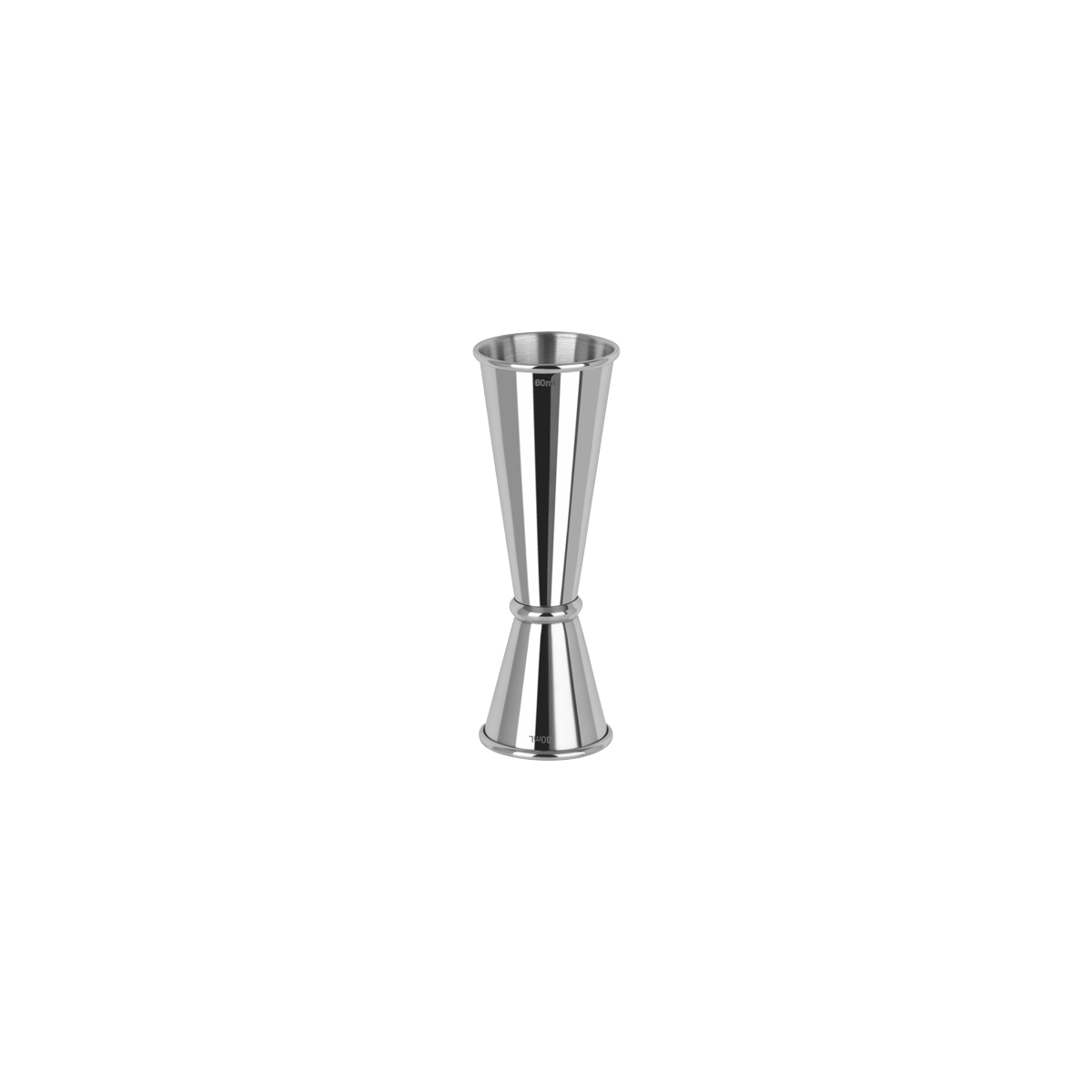 Zanzi Tokyo Jigger with Curled Edge 30-60ml Stainless Steel