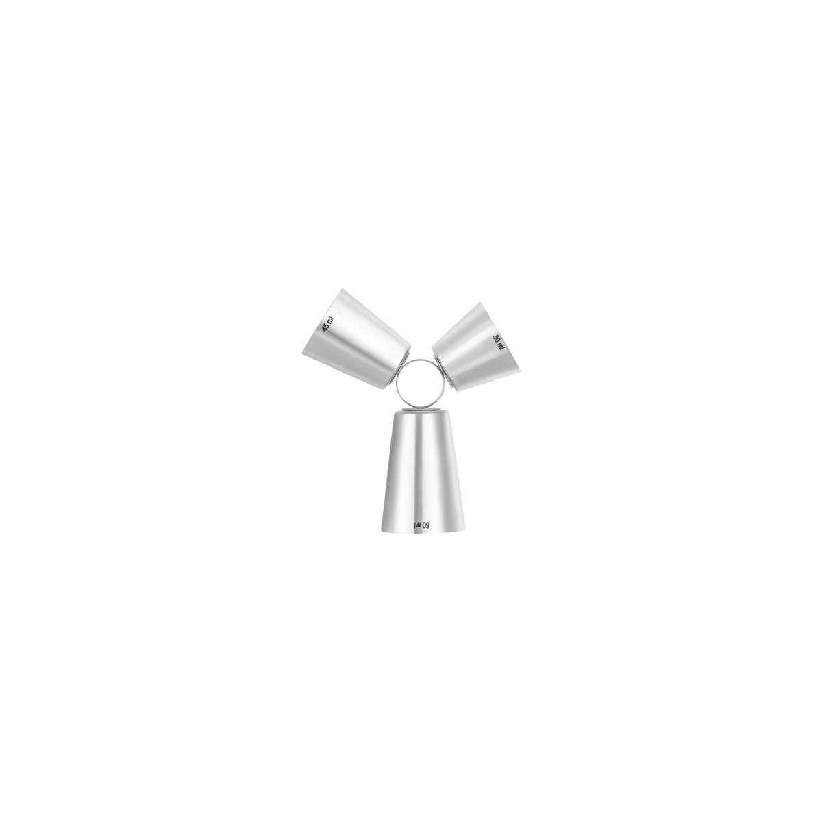 Zanzi Triple Jigger 30-45-60ml Stainless Steel