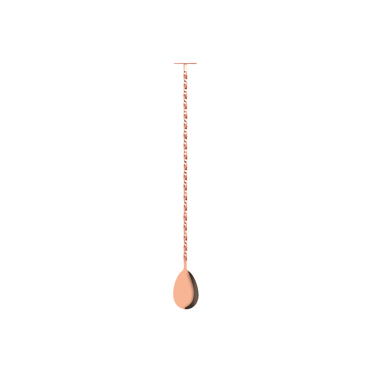 Zanzi Tail Disk Bar Spoon with Muddler 300mm Rose Gold