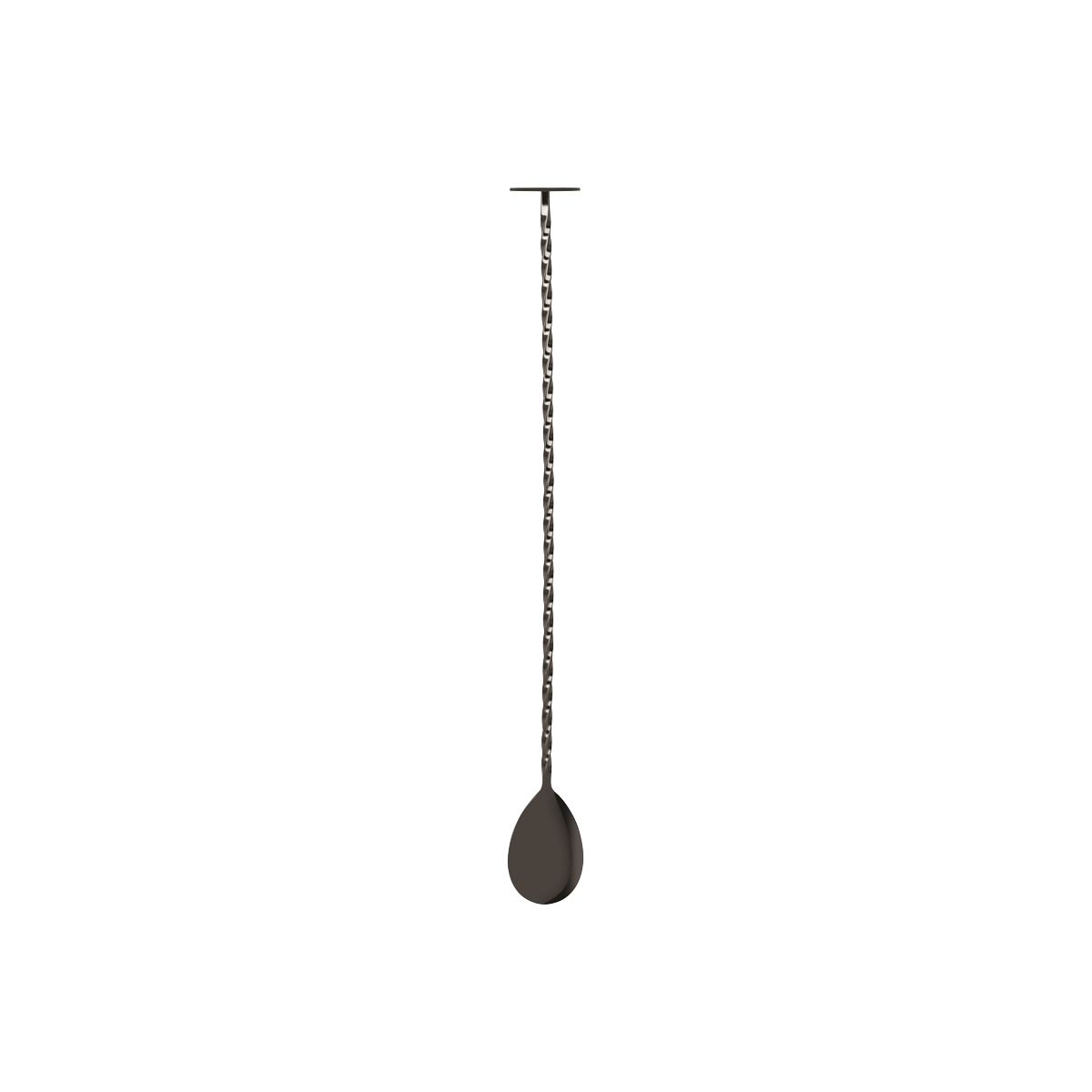 Zanzi Tail Disk Bar Spoon with Muddler 300mm Gunmetal