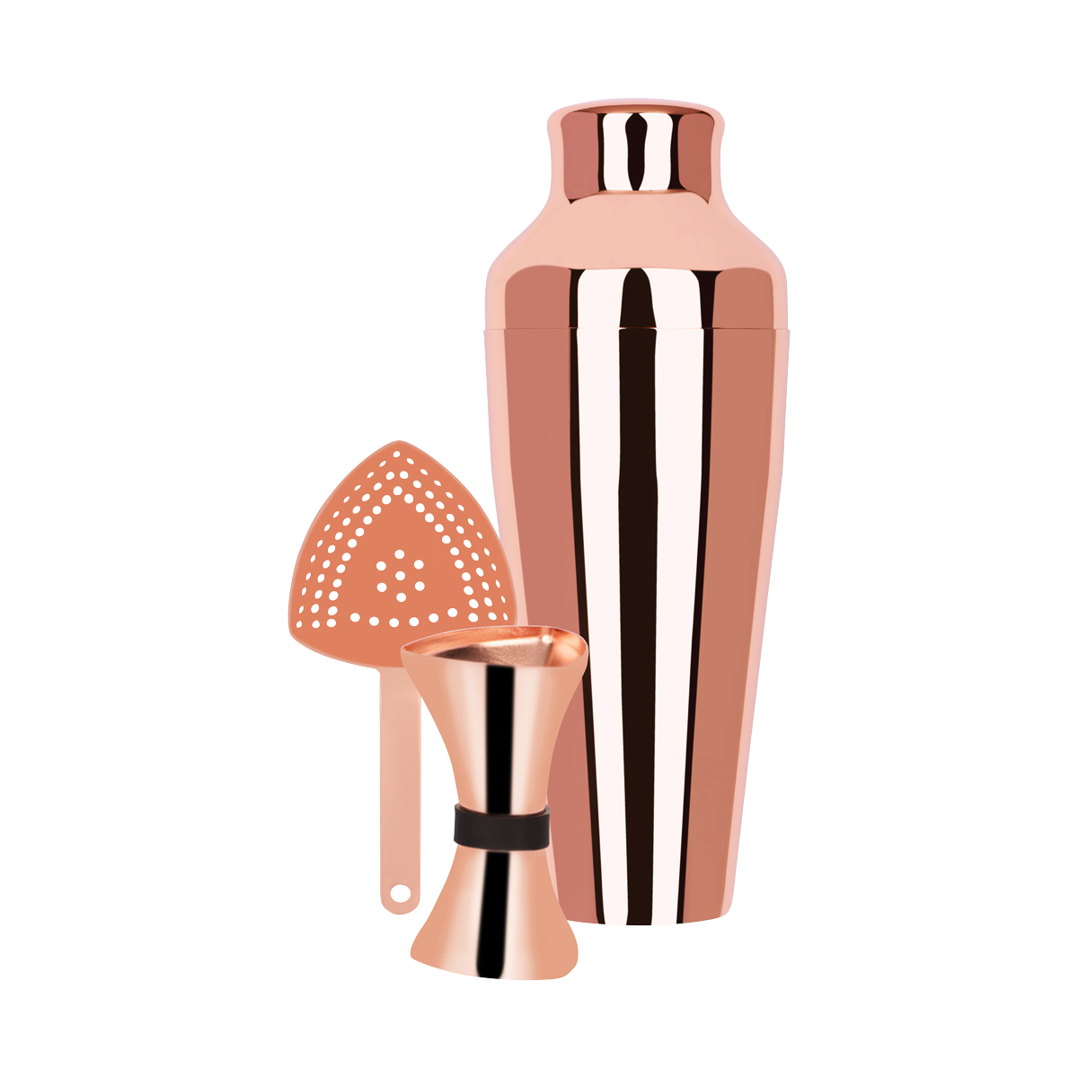 Zanzi Cocktail Set 3pc Rose Gold