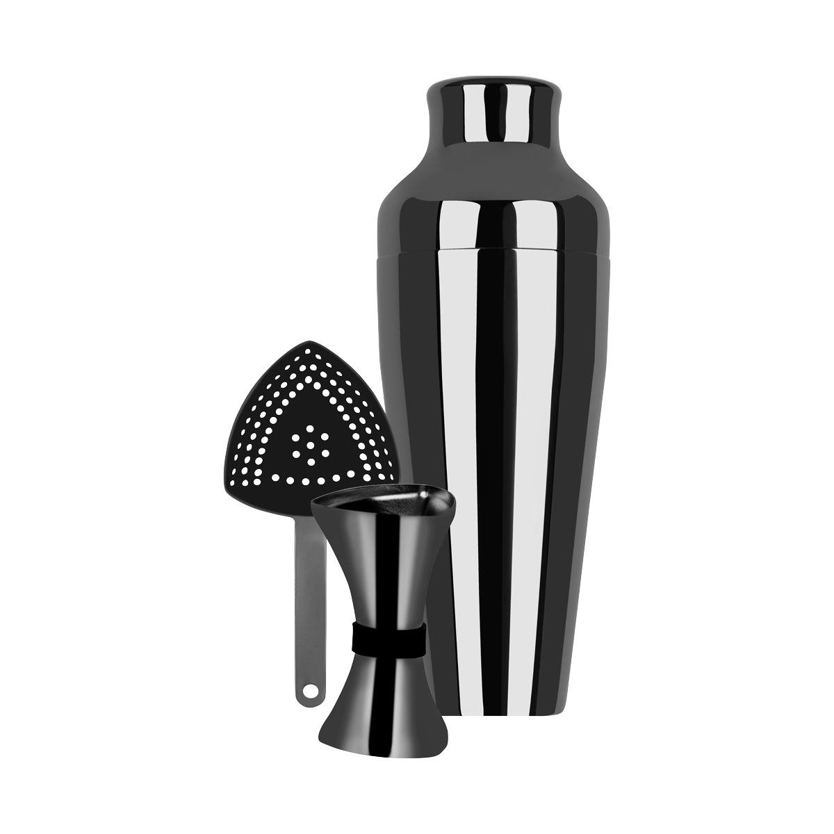 Zanzi Cocktail Set 3pc Gunmetal