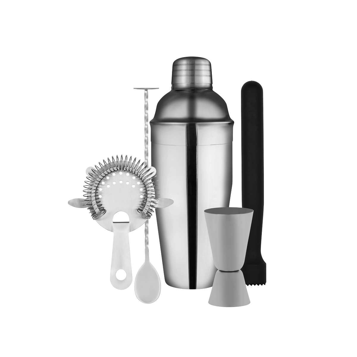Zanzi Cocktail Set 5pc Stainless Steel Gift Set