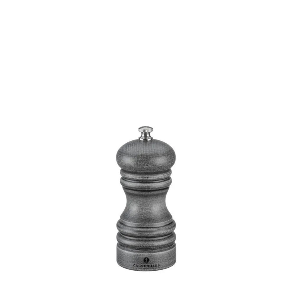 Zassenhaus Berlin Pepper Mill – 12cm, Beech Vintage Grey