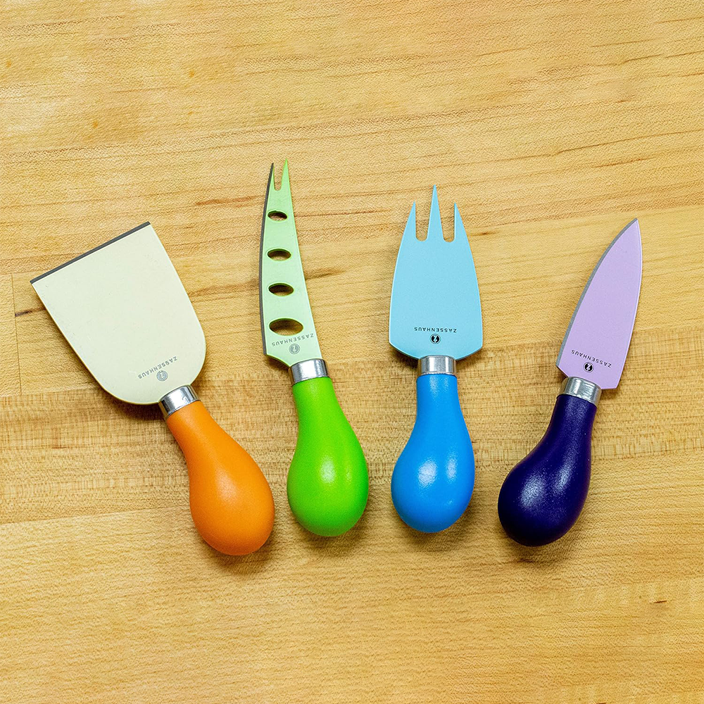 Zassenhaus EasyCut Cheese Knife Set – 4 Piece Stainless Steel