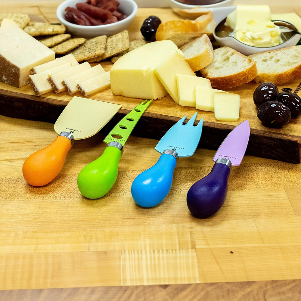 Zassenhaus EasyCut Cheese Knife Set – 4 Piece Stainless Steel