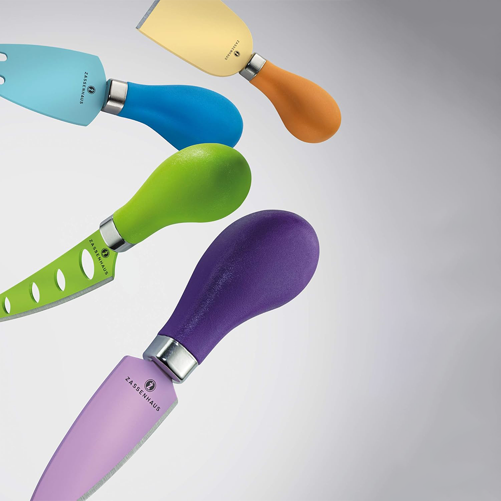 Zassenhaus EasyCut Cheese Knife Set – 4 Piece Stainless Steel