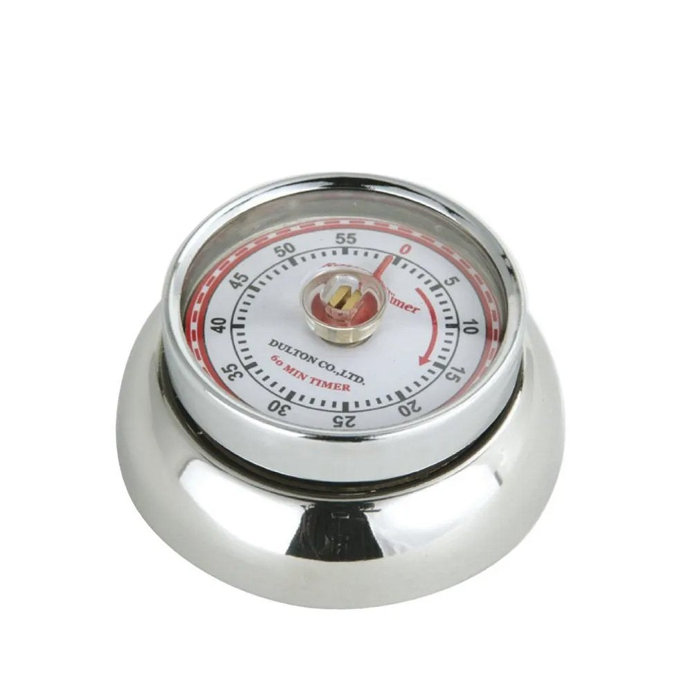 Zassenhaus Speed Kitchen Timer with Magnet – Chrome, Ø 7 cm