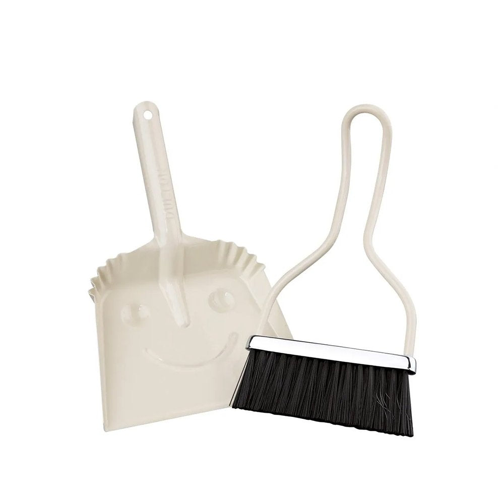 Zassenhaus Smiley Mini Dustpan Set – Off-White, 21 × 14 cm
