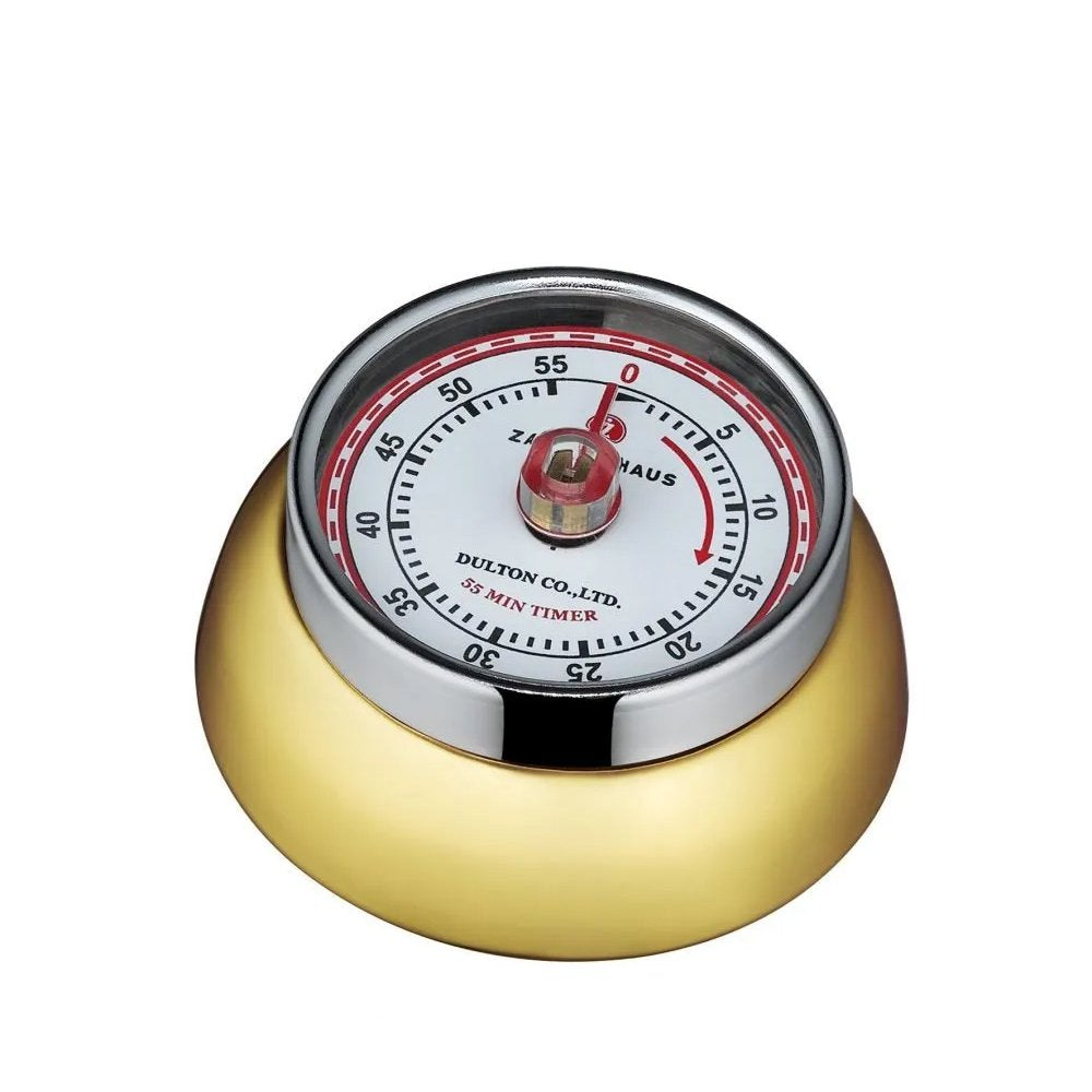 Zassenhaus Speed Kitchen Timer with Magnet – Brass, Ø 7 cm