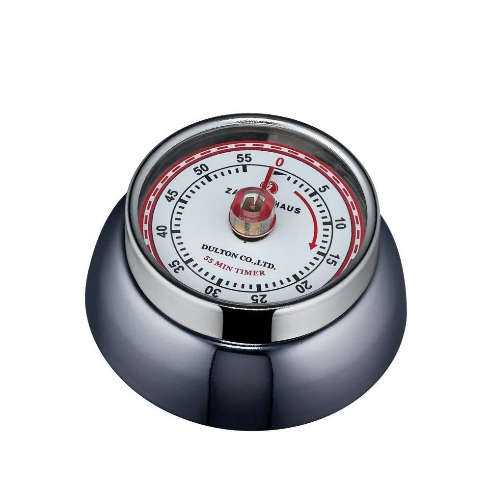 Zassenhaus Speed Kitchen Timer with Magnet – Carbon, Ø 7 cm