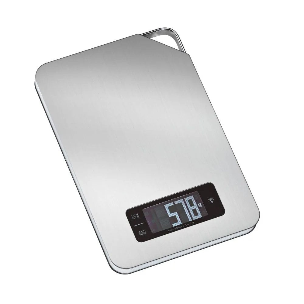 Zassenhaus Style Digital Kitchen Scale – Stainless Steel, 15 × 23 × 2 cm