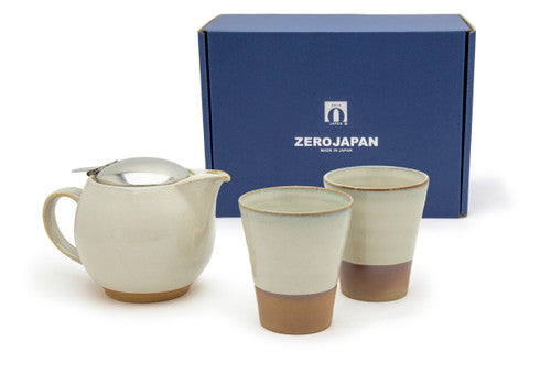 Zero Japan Natural White Teapot Gift Set