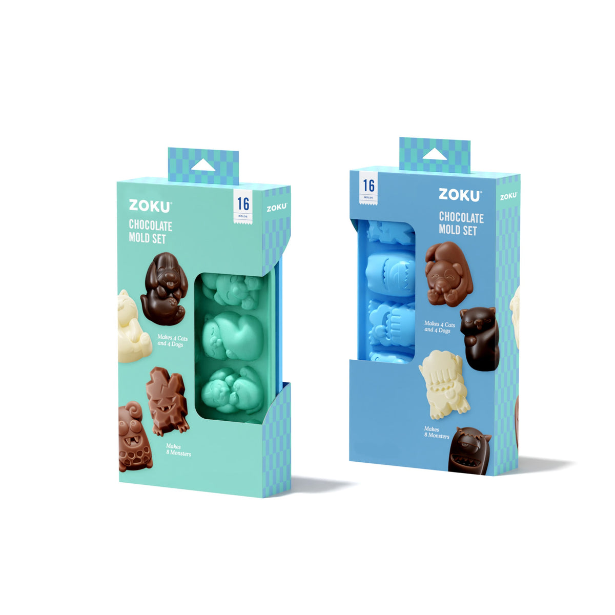 Zoku Cat Dog & Monster Chocolate Mould 2 Piece Set