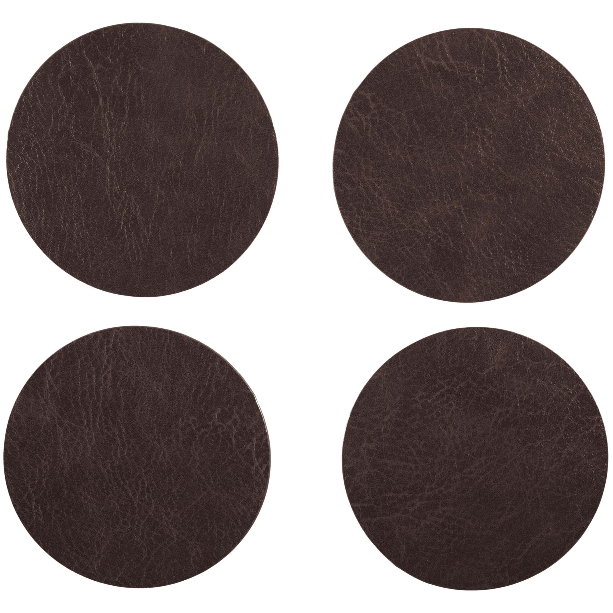 Cinnamon Troja Round Coaster 4 Piece Set Coffee