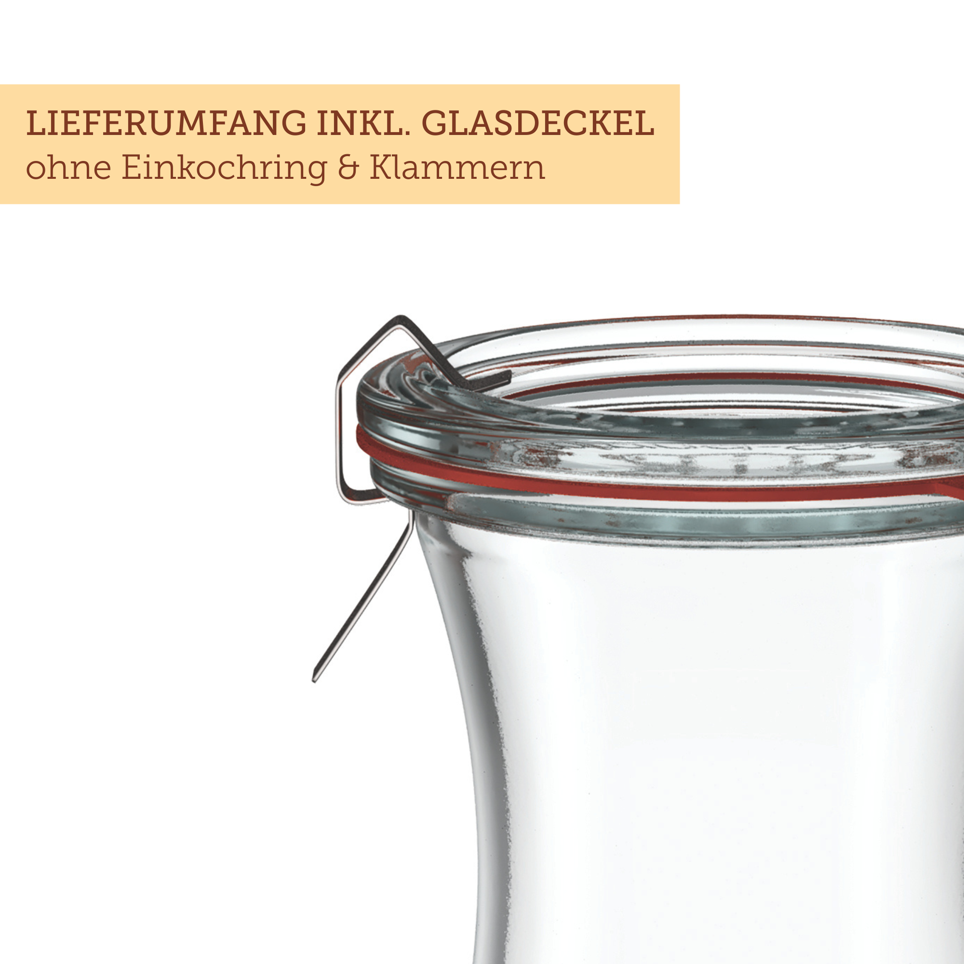 Weck Glass Bottle with Lid 60x184mm (530ml)