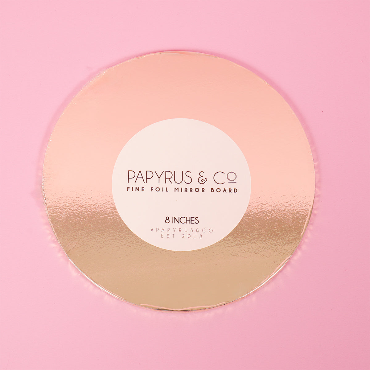 Papyrus Mirror Masonite Cake Board Round Gold 8in