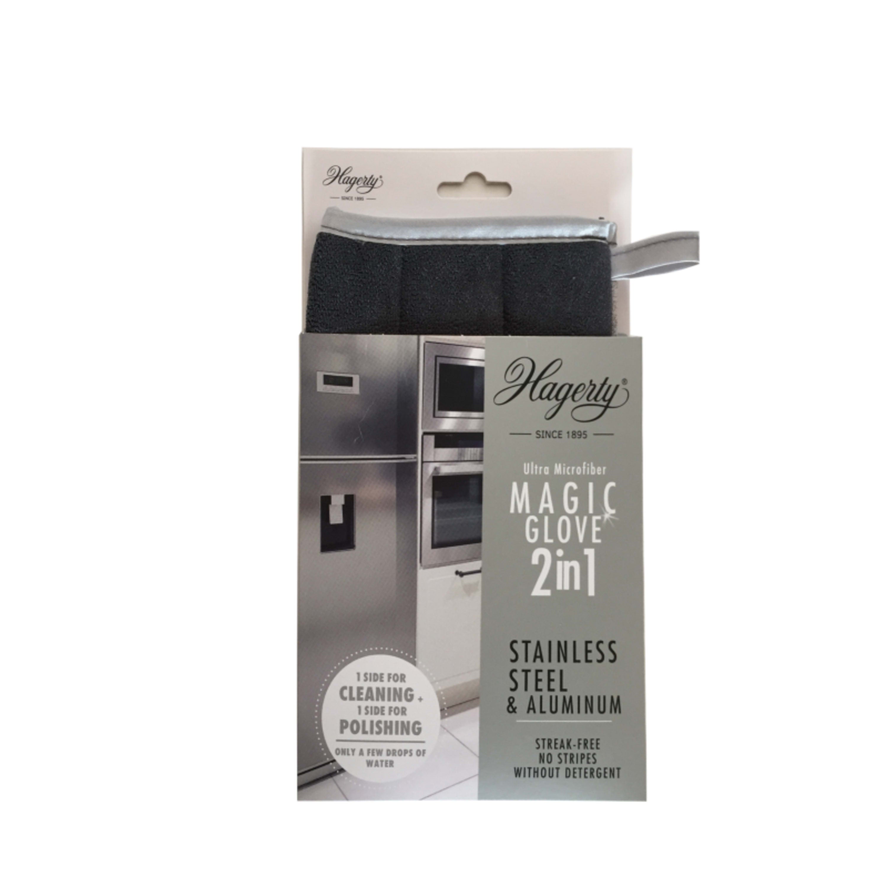 Hagerty Double Sided Microfibre Glove Mitten for Stainless Steel