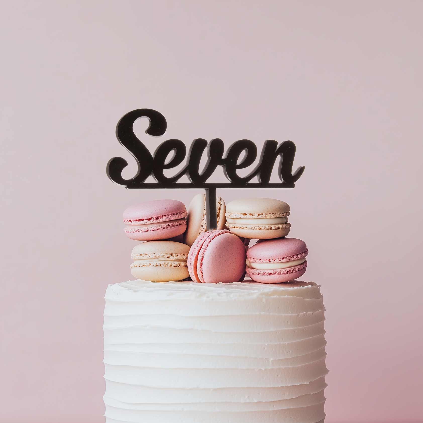 Sugar Crafty Number 7 Cake Topper Black