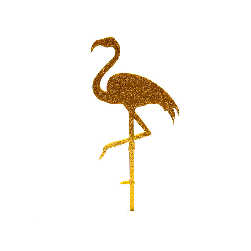 Sugar Crafty Flamingo Cake Topper Gold