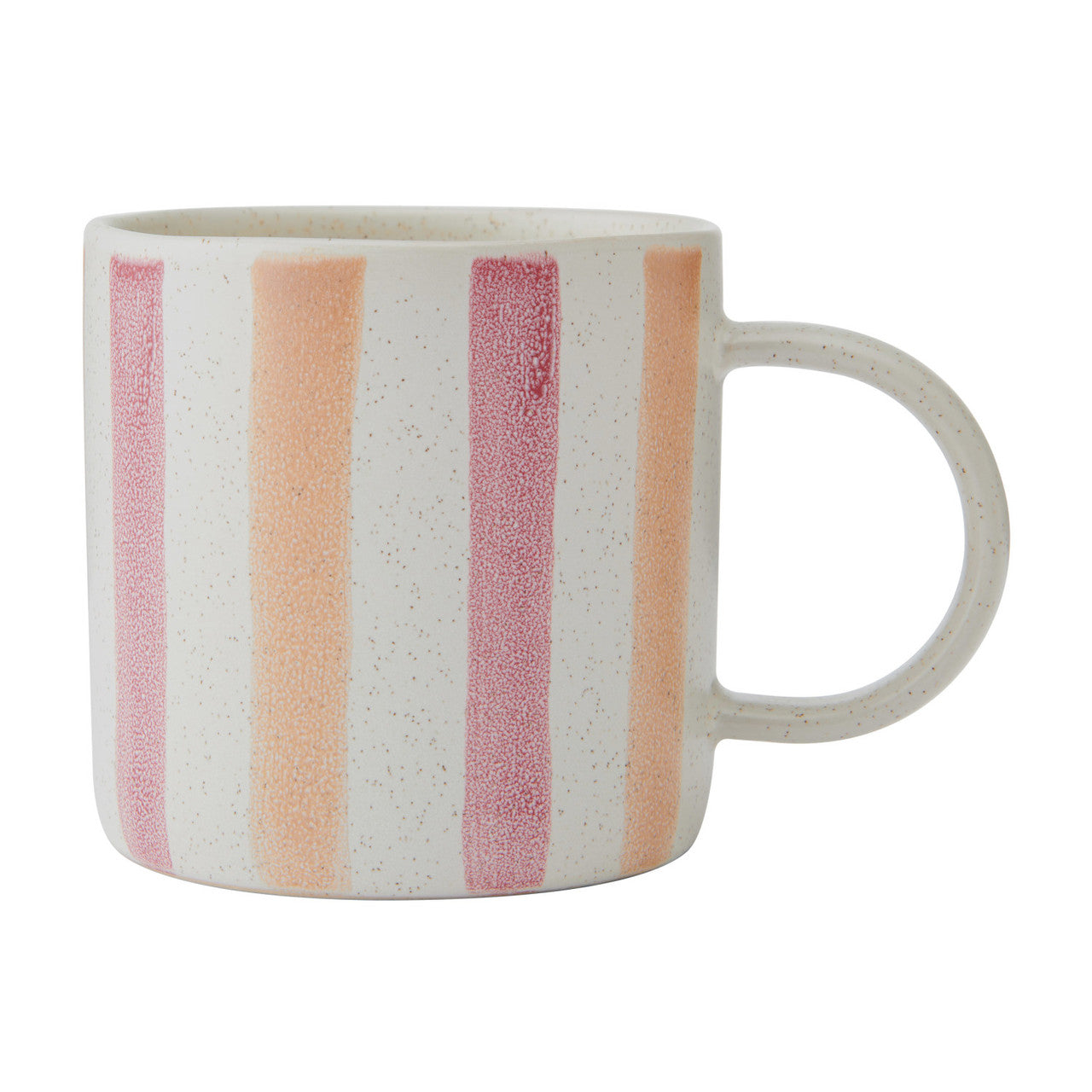 Mikasa Stoneware Mug 380ml (Pink & Red Stripe)